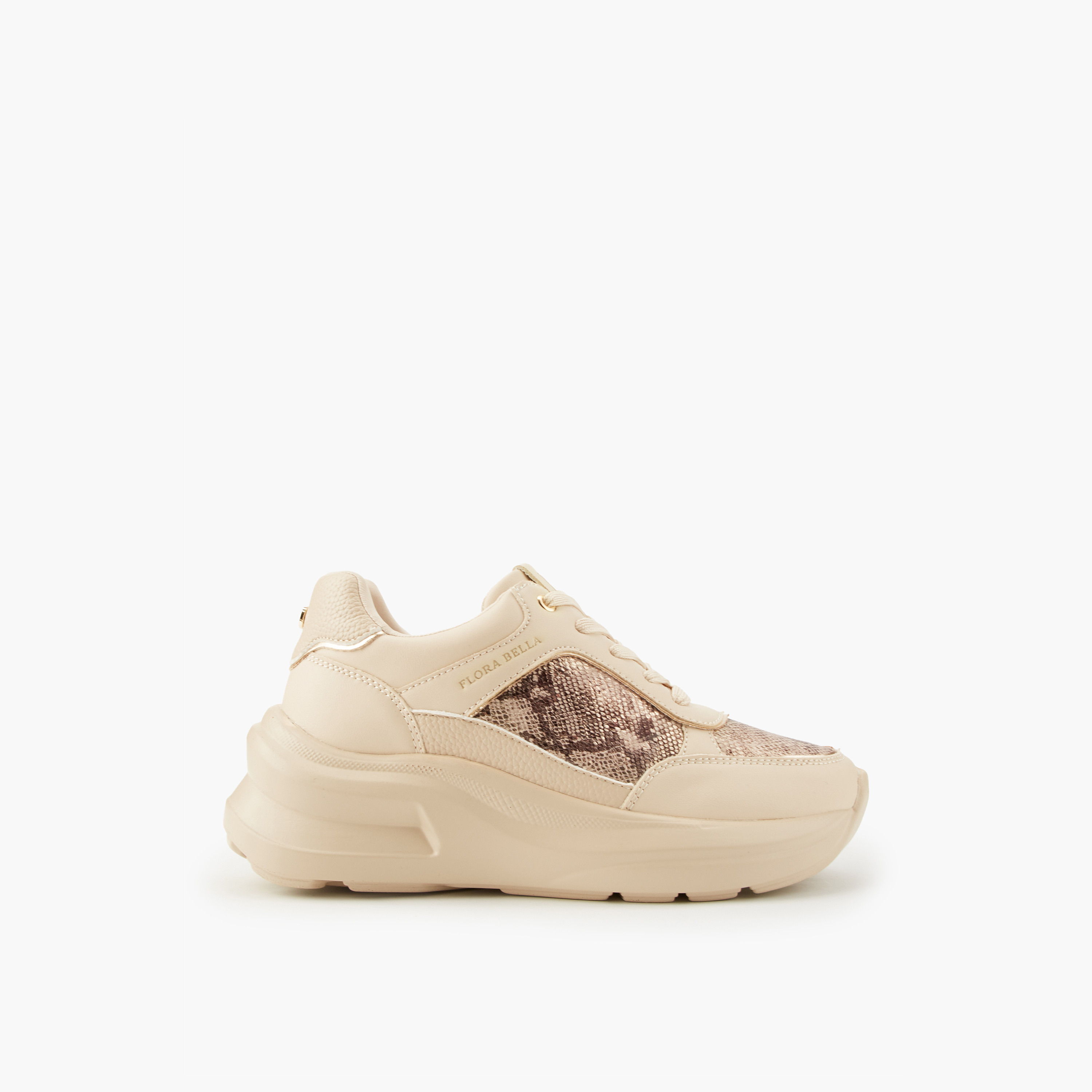Flora Bella Animal Textured Lace-Up Sneakers-women-shoes-sneakers-image-2