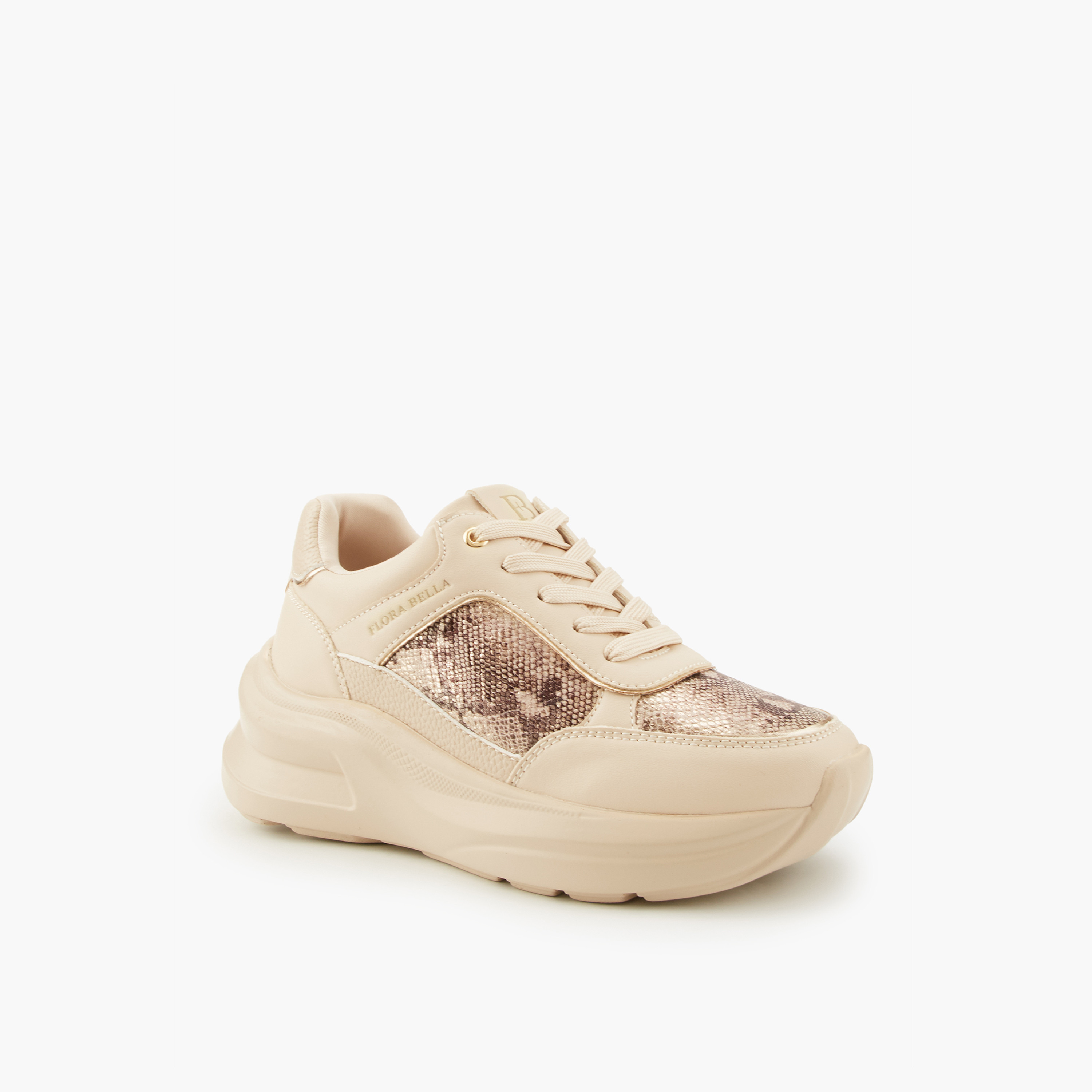 Flora Bella Animal Textured Lace-Up Sneakers-women-shoes-sneakers-image-3