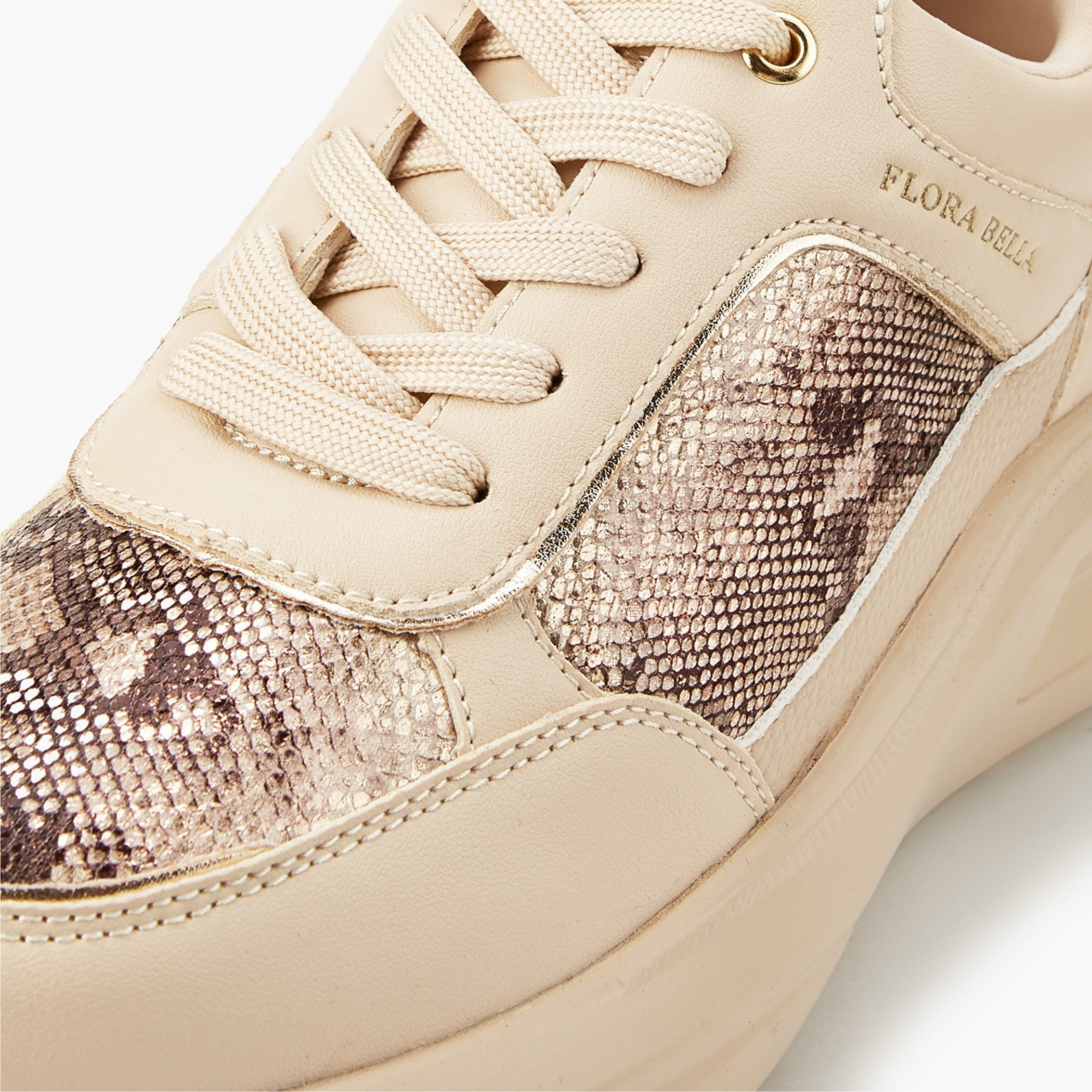 Flora Bella Animal Textured Lace-Up Sneakers-women-shoes-sneakers-image-4