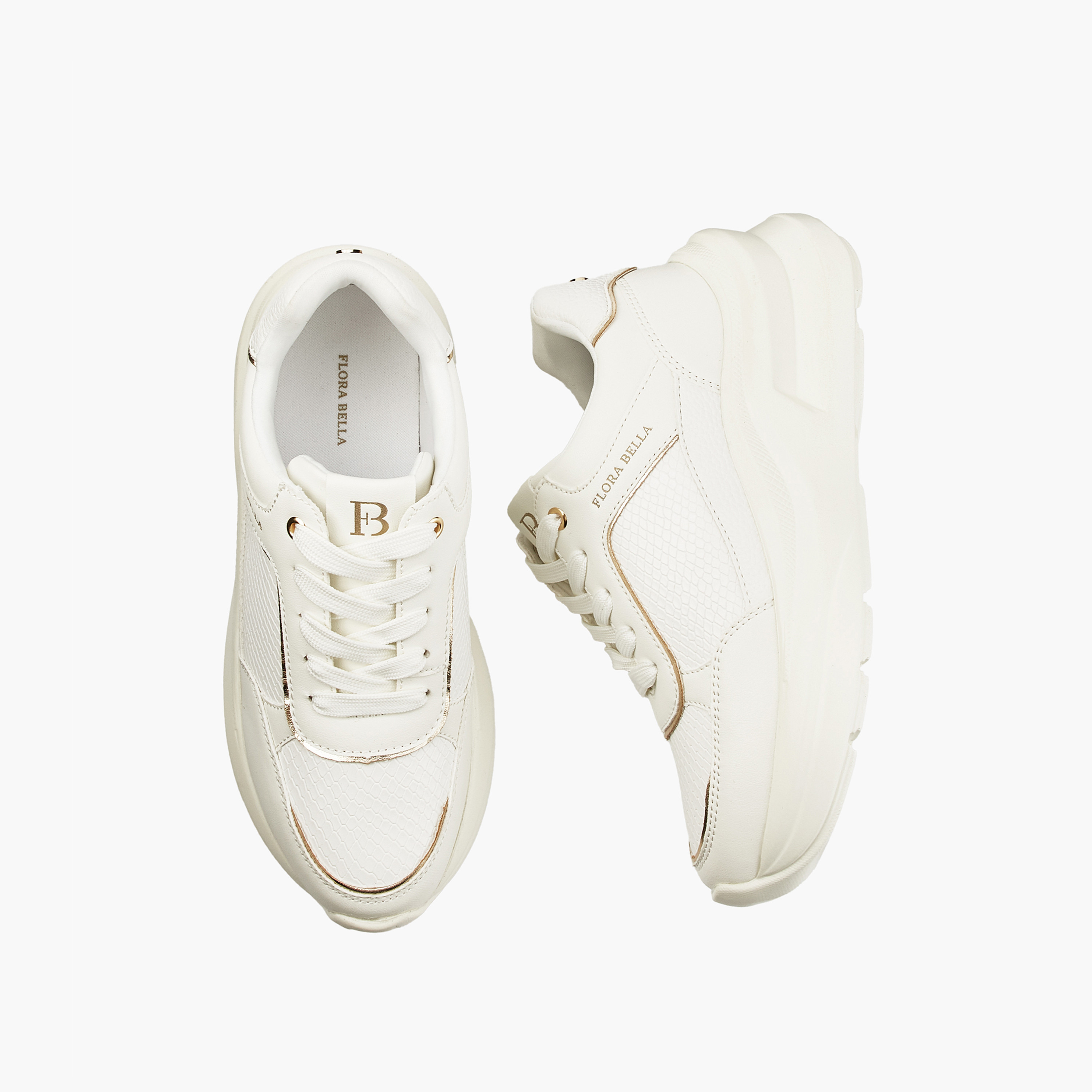 حذاء سنيكرز بارز الملمس برباط إغلاق من فلورا بيلا-women-shoes-sneakers-image-1