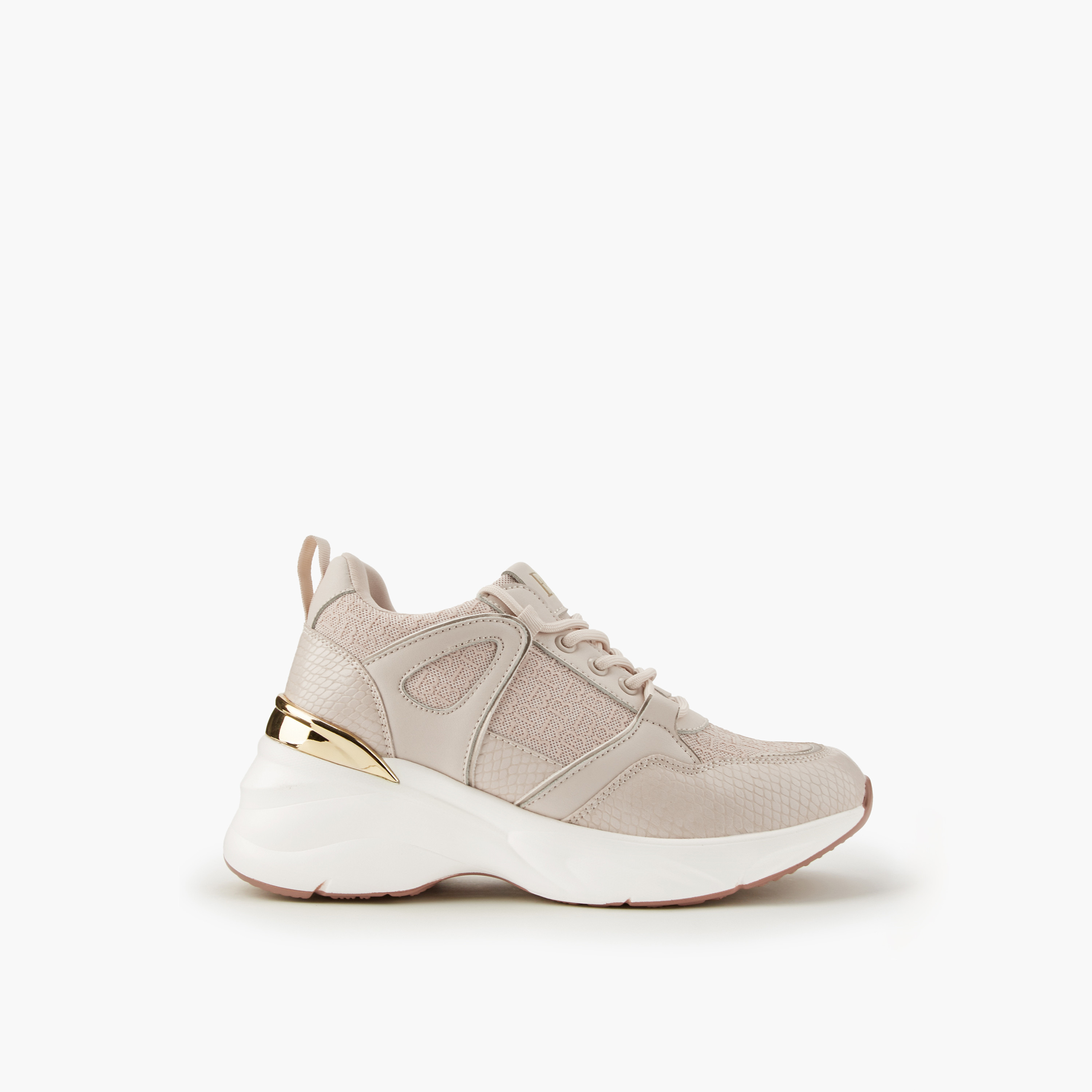 Flora Bella Panelled Lace-Up Sneakers with Pull Tab-women-shoes-sneakers-image-3