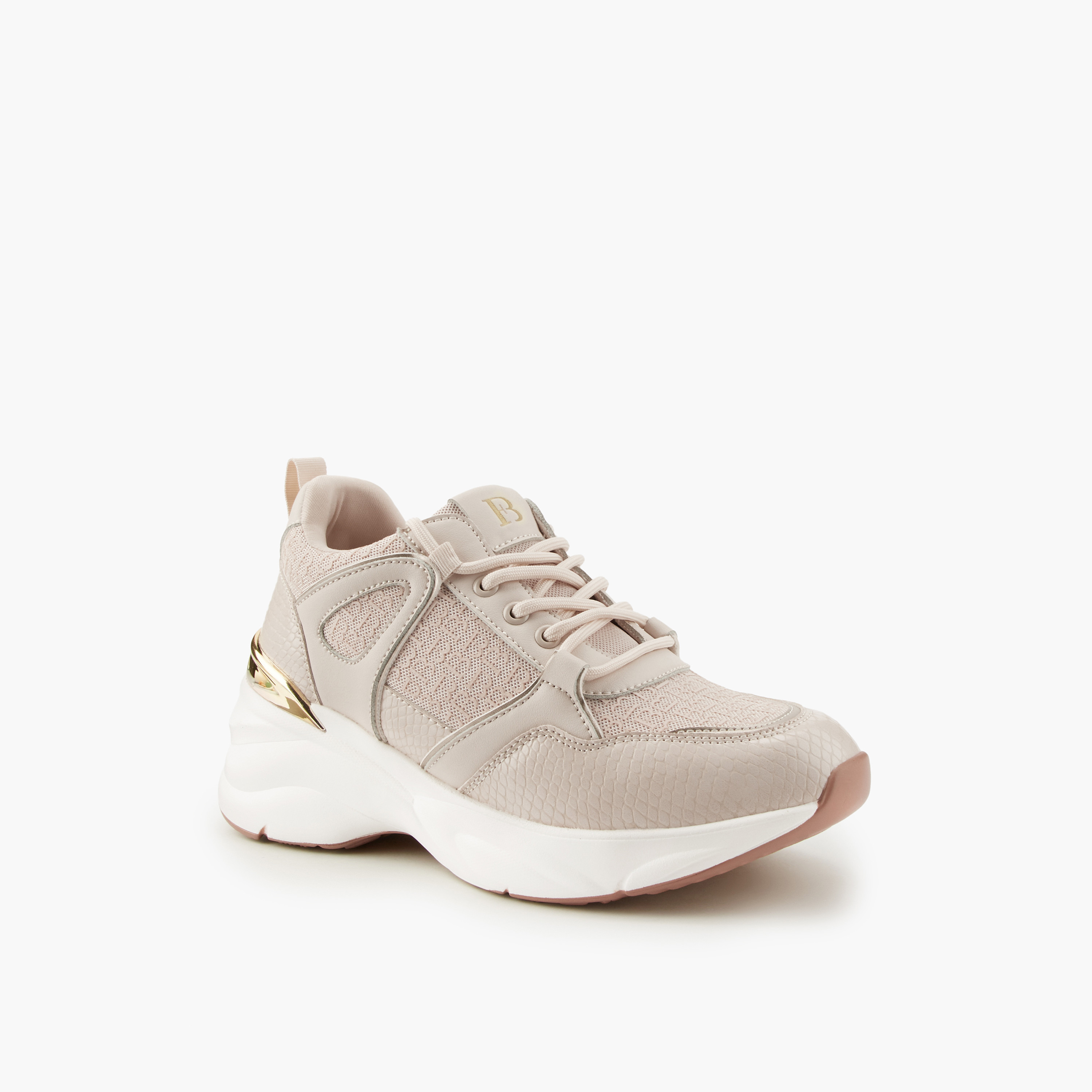 Flora Bella Panelled Lace-Up Sneakers with Pull Tab-women-shoes-sneakers-image-2