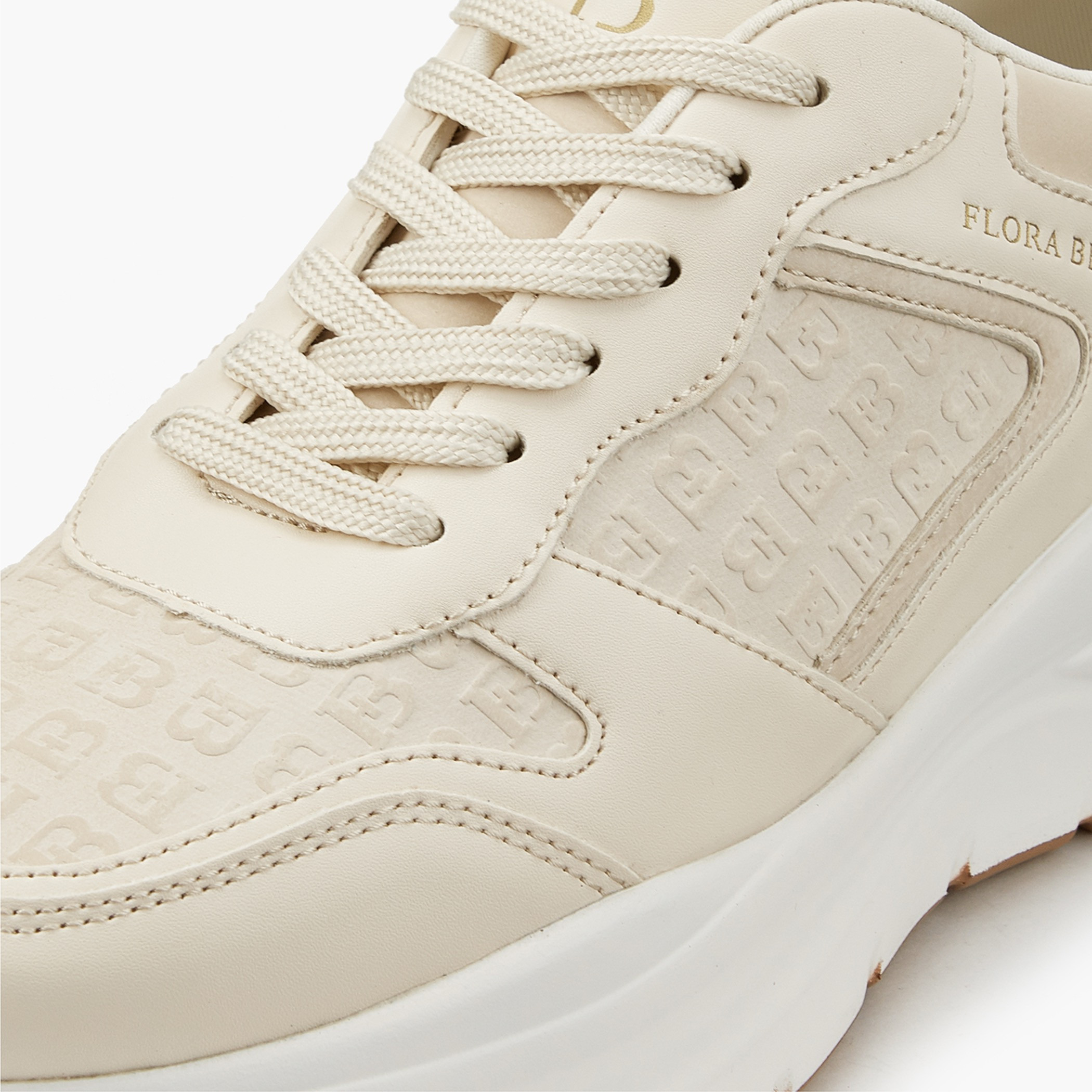 Flora Bella Monogram Embossed Sneakers with Hook and Loop Closure-women-shoes-sneakers-image-4