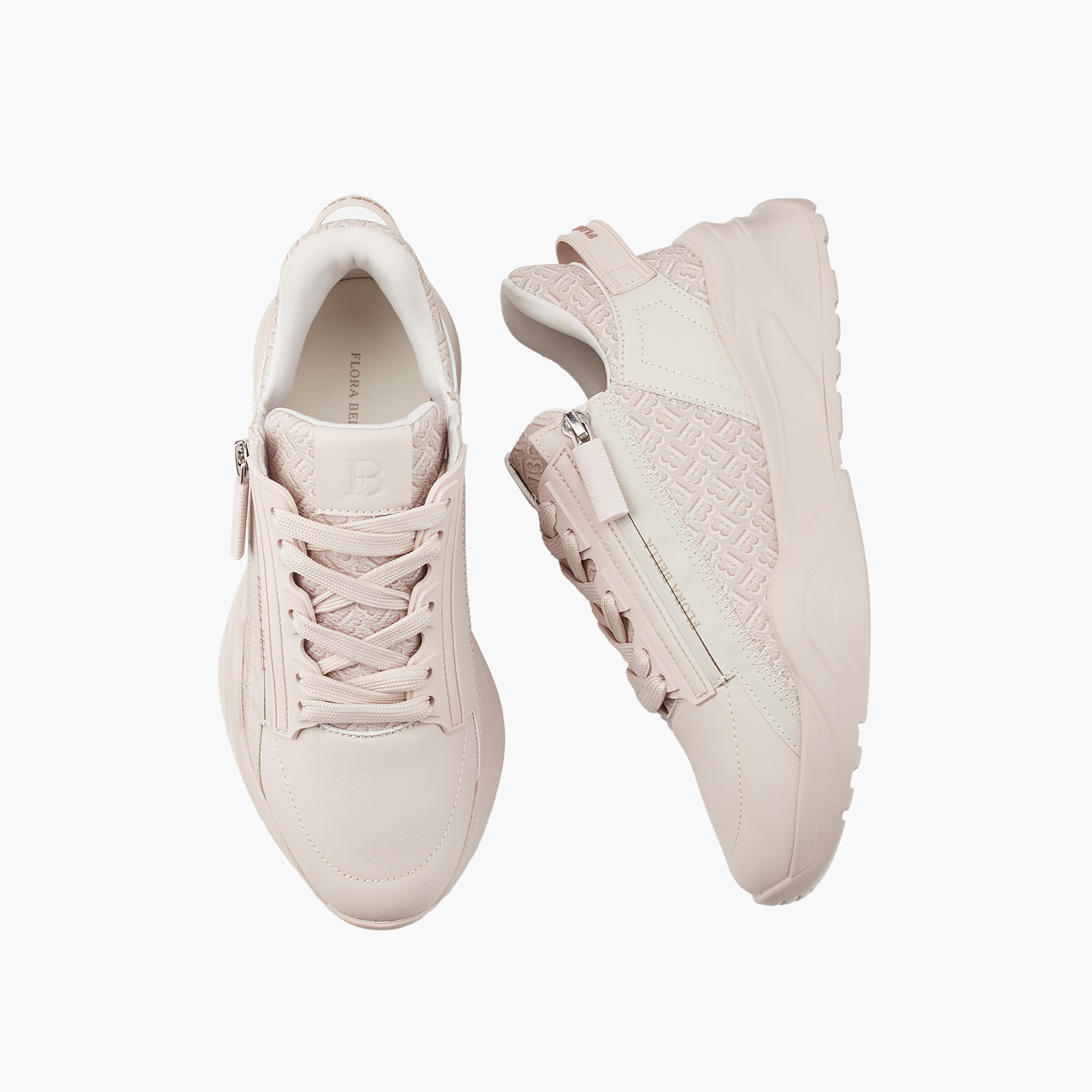 Flora Bella Monogram Print Lace-Up Sneakers-women-shoes-sneakers-image-1