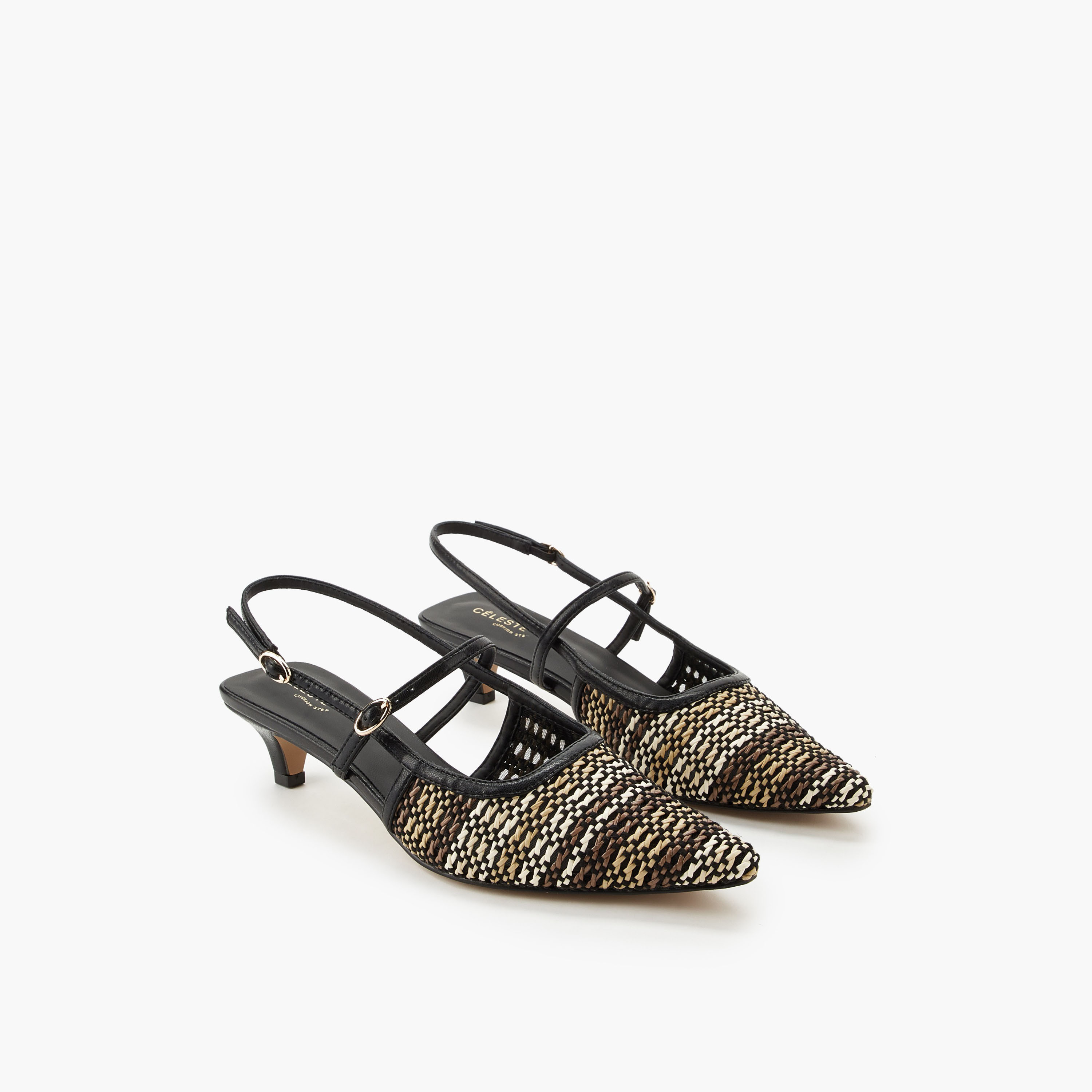 صندل بارز الملمس بكعب صغير للنساء من سيليست-women-shoes-sandals-heeled-image-1
