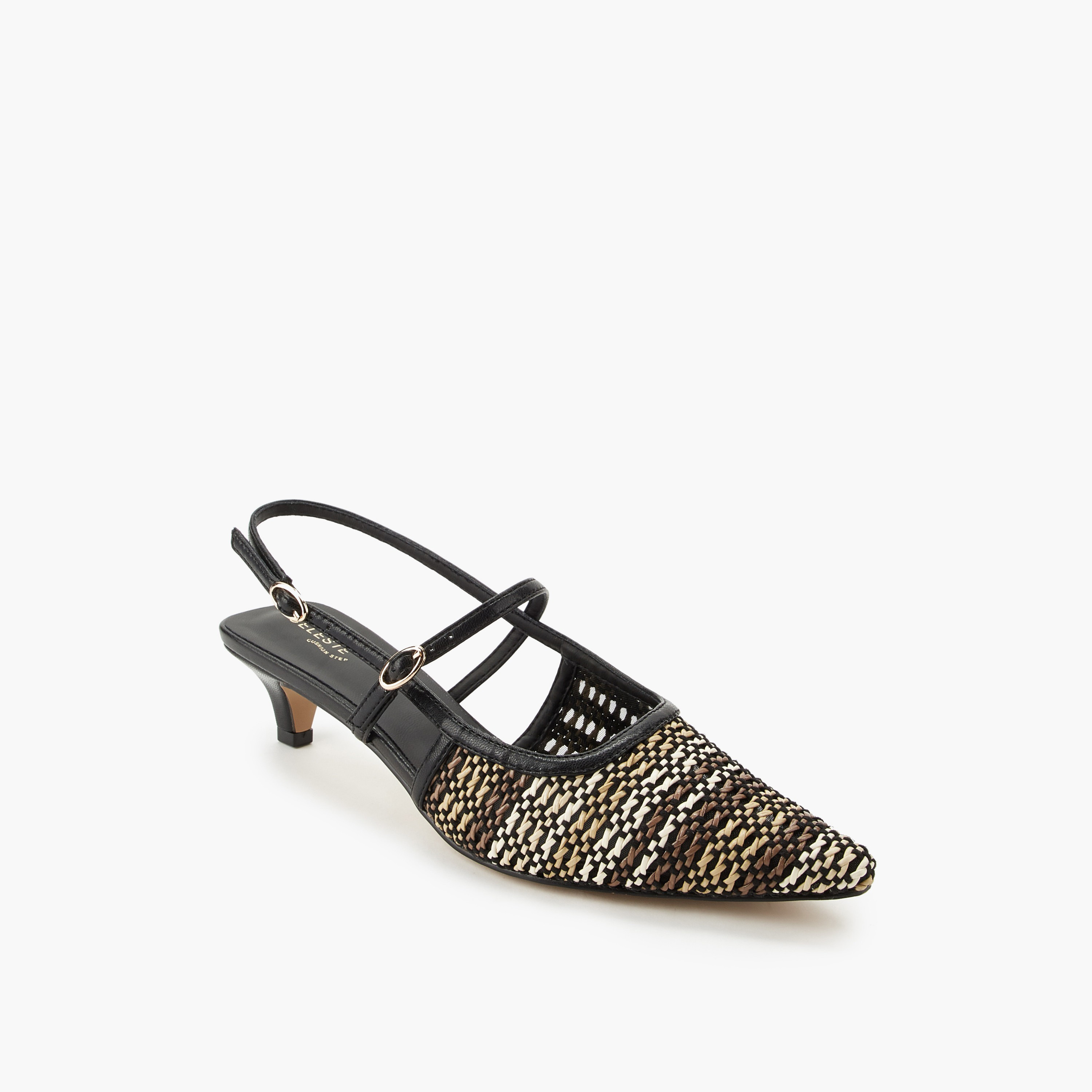 صندل بارز الملمس بكعب صغير للنساء من سيليست-women-shoes-sandals-heeled-image-2