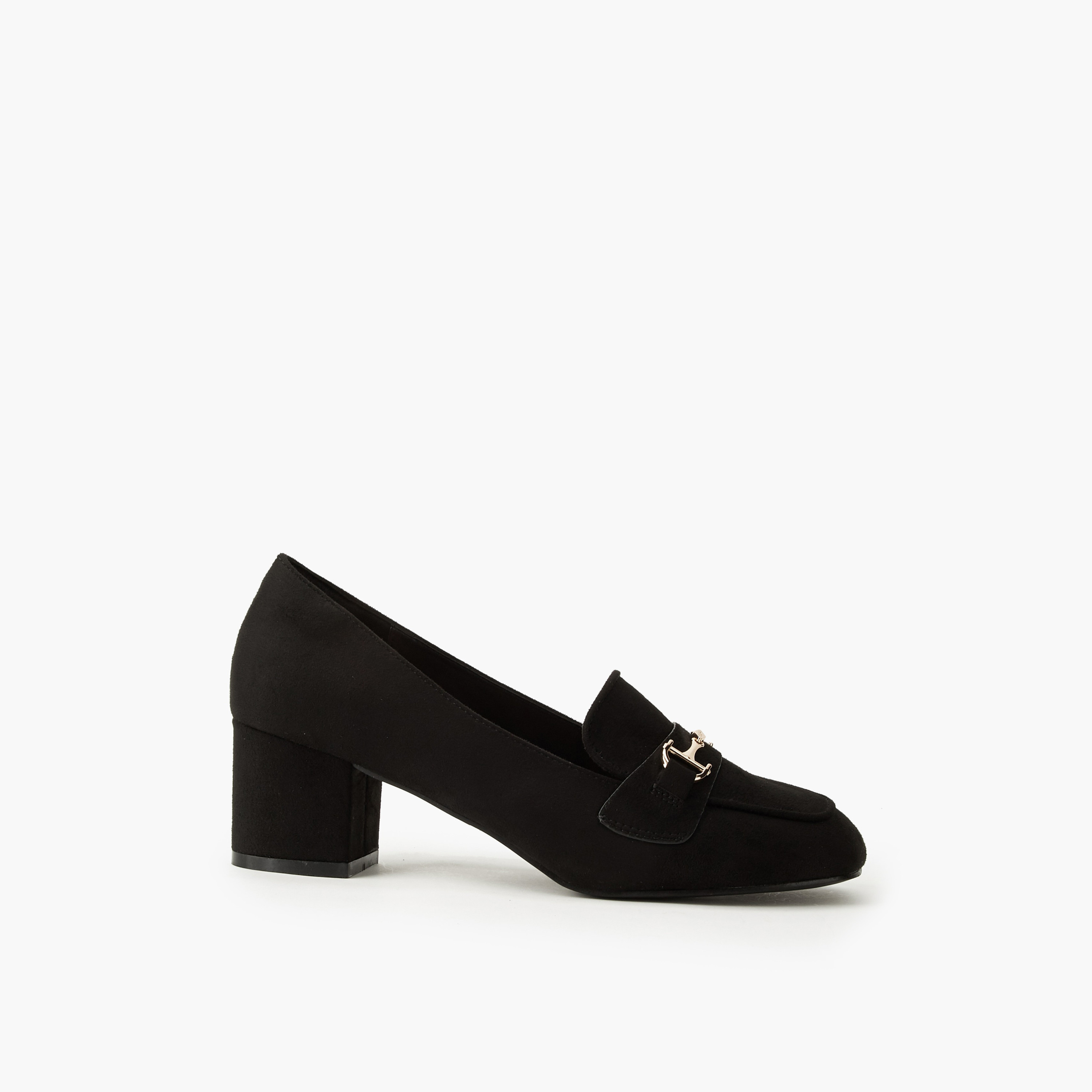 Celeste Women Plain Block Heel Loafers-women-shoes-heels-image-3