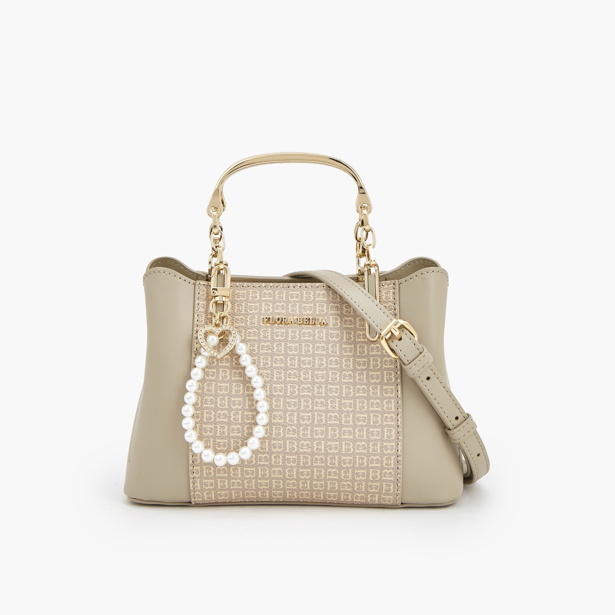 Flora Bella Monogram Print Tote Bag with Pearl Charm-women-bagsandwallets-handbags-image-1