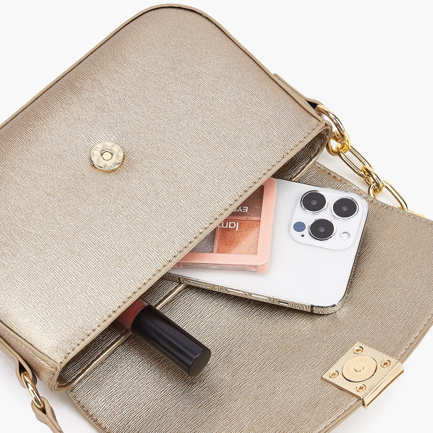شنطة كتف بارزة الملمس بزر إغلاق من فلورا بيلا-women-bagsandwallets-handbags-image-7