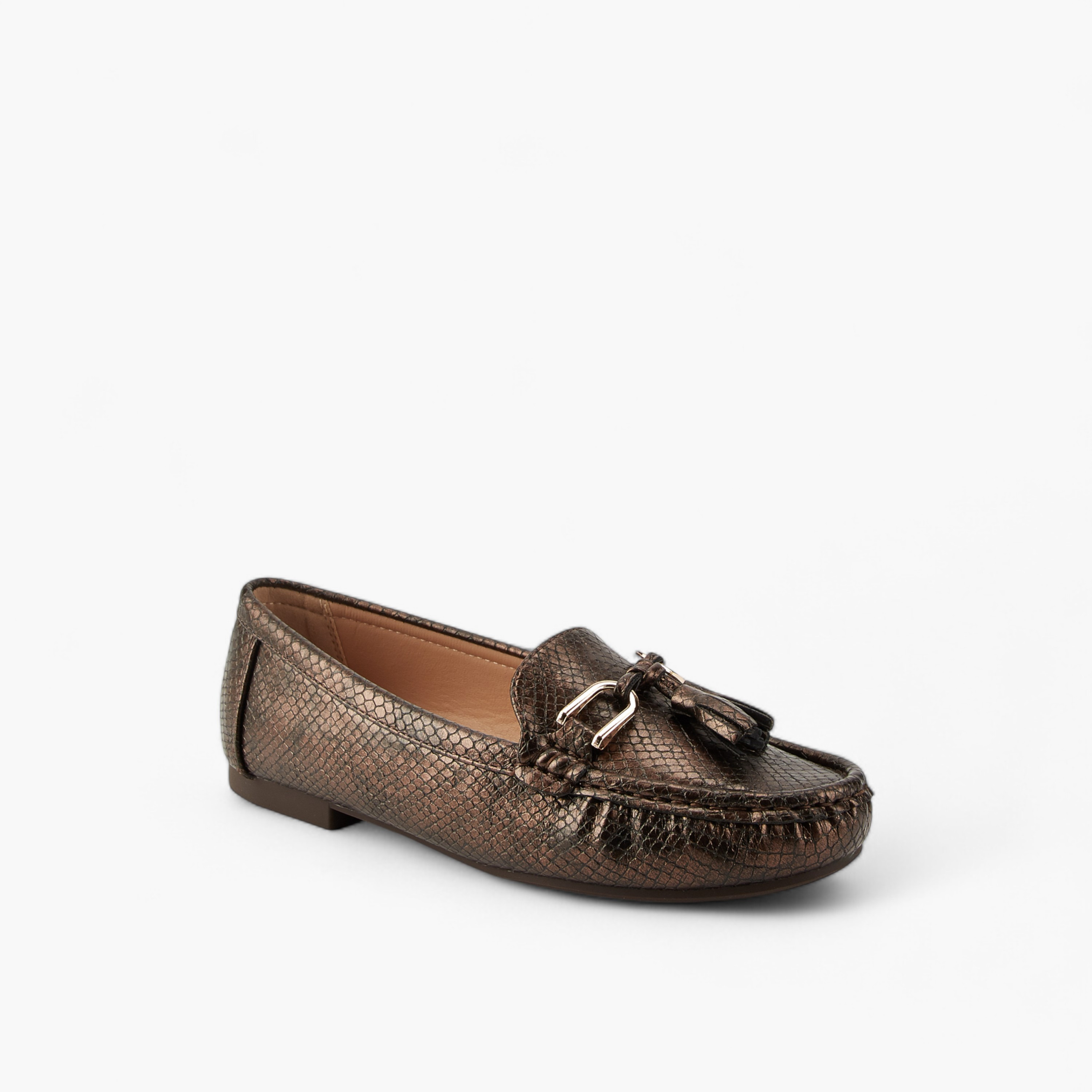 Flora Bella Textured Slip-On Loafers with Tassel  Accent-women-shoes-loafersandmoccasins-image-3