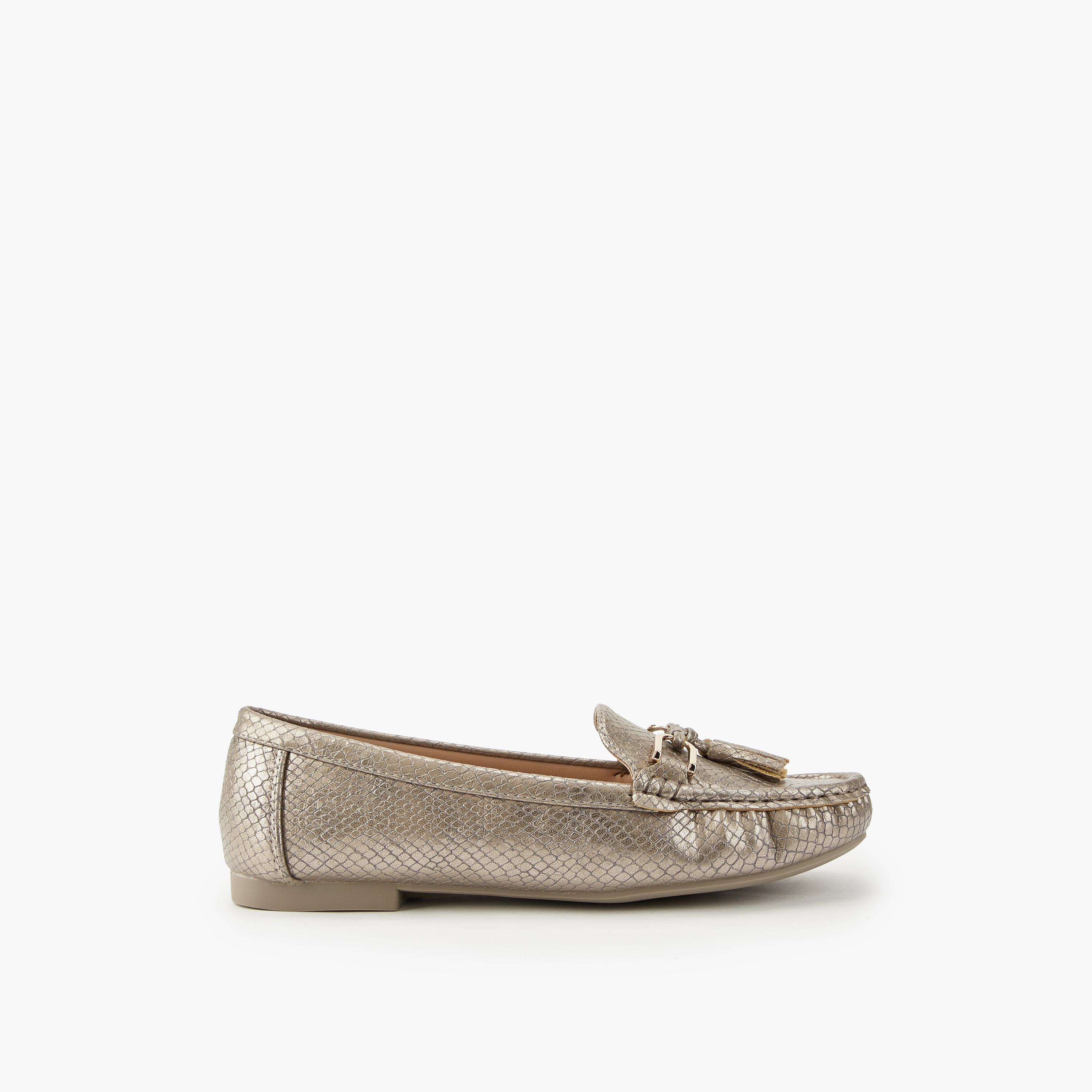 Flora Bella Textured Slip-On Loafers with Tassel  Accent-women-shoes-loafersandmoccasins-image-2