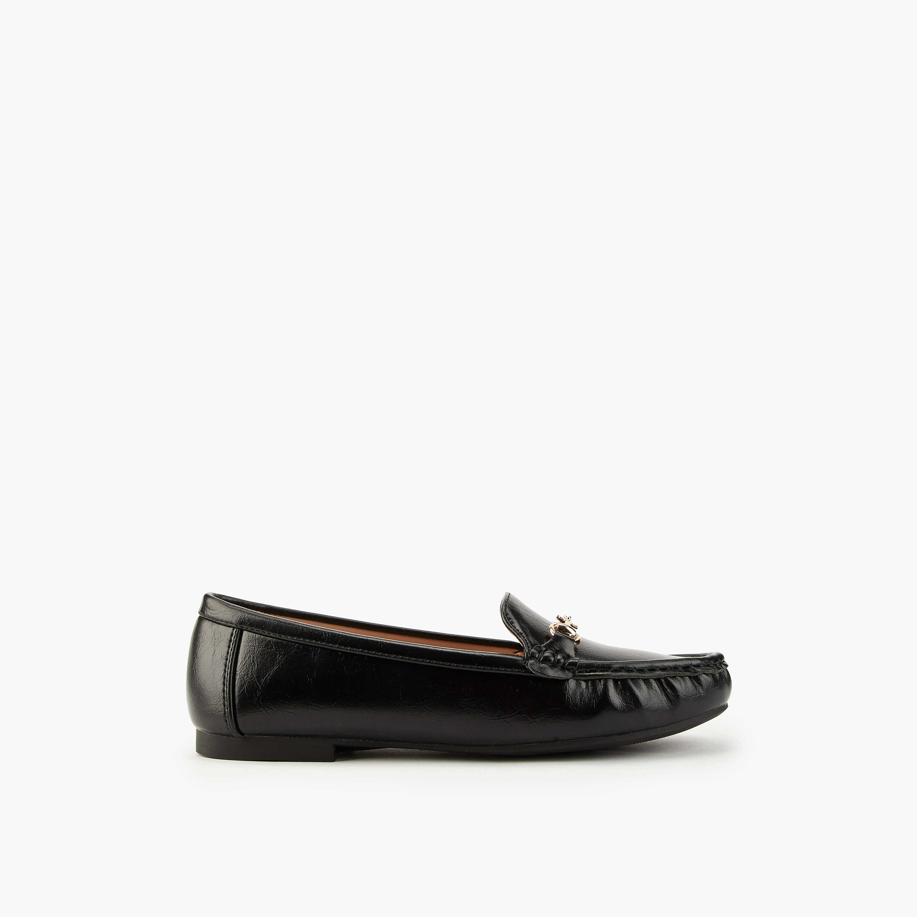 Flora Bella Solid Slip-On Loafers with Metallic Accent-women-shoes-loafersandmoccasins-image-2