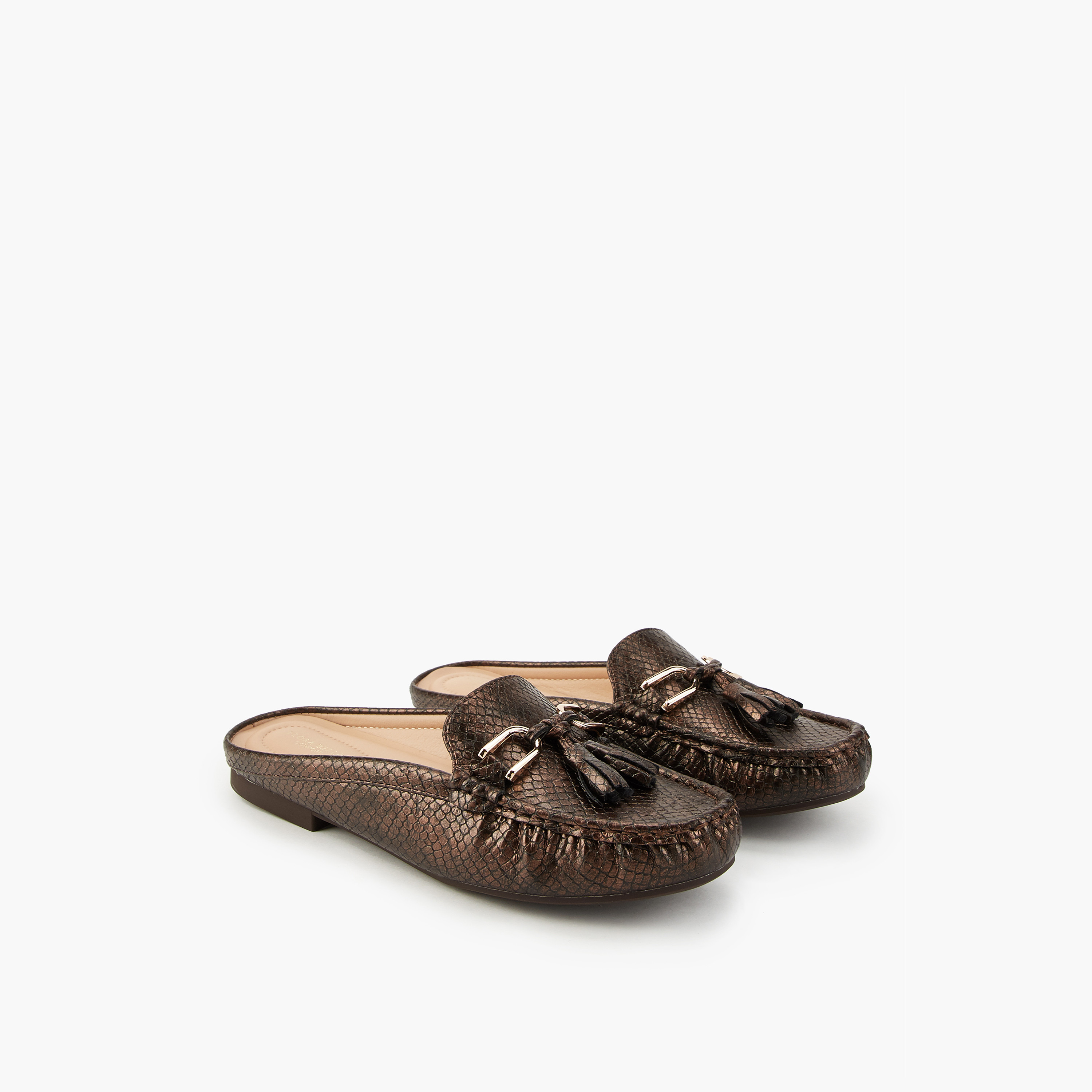 Flora Bella Textured Mules with Tassel Detail-women-shoes-flats-mules-image-1