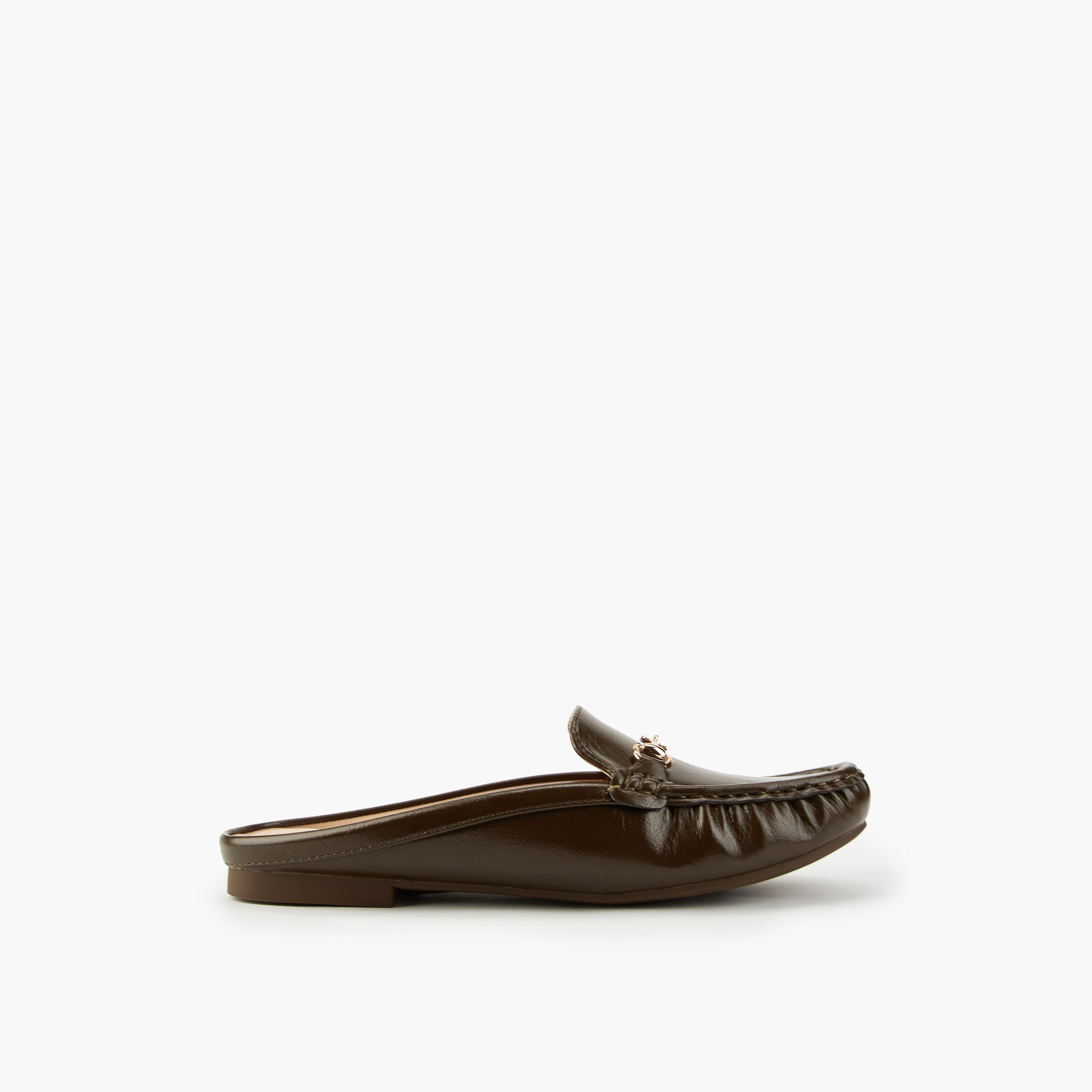 حذاء ميول سادة بزينة ميتاليك من فلورا بيلا-women-shoes-flats-mules-image-2