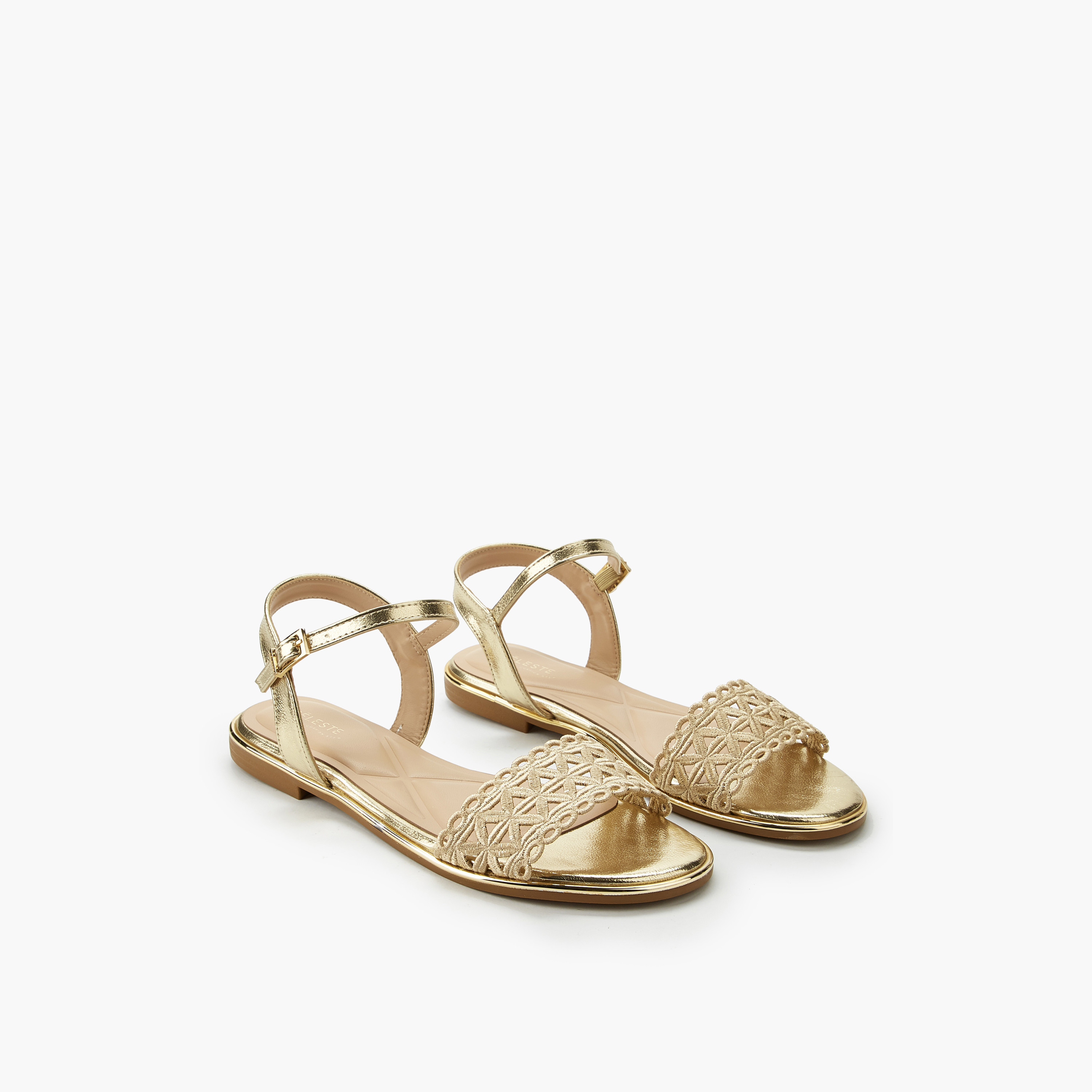 Celeste Women Buckle Strap Sandals-women-shoes-flats-sandals-image-1