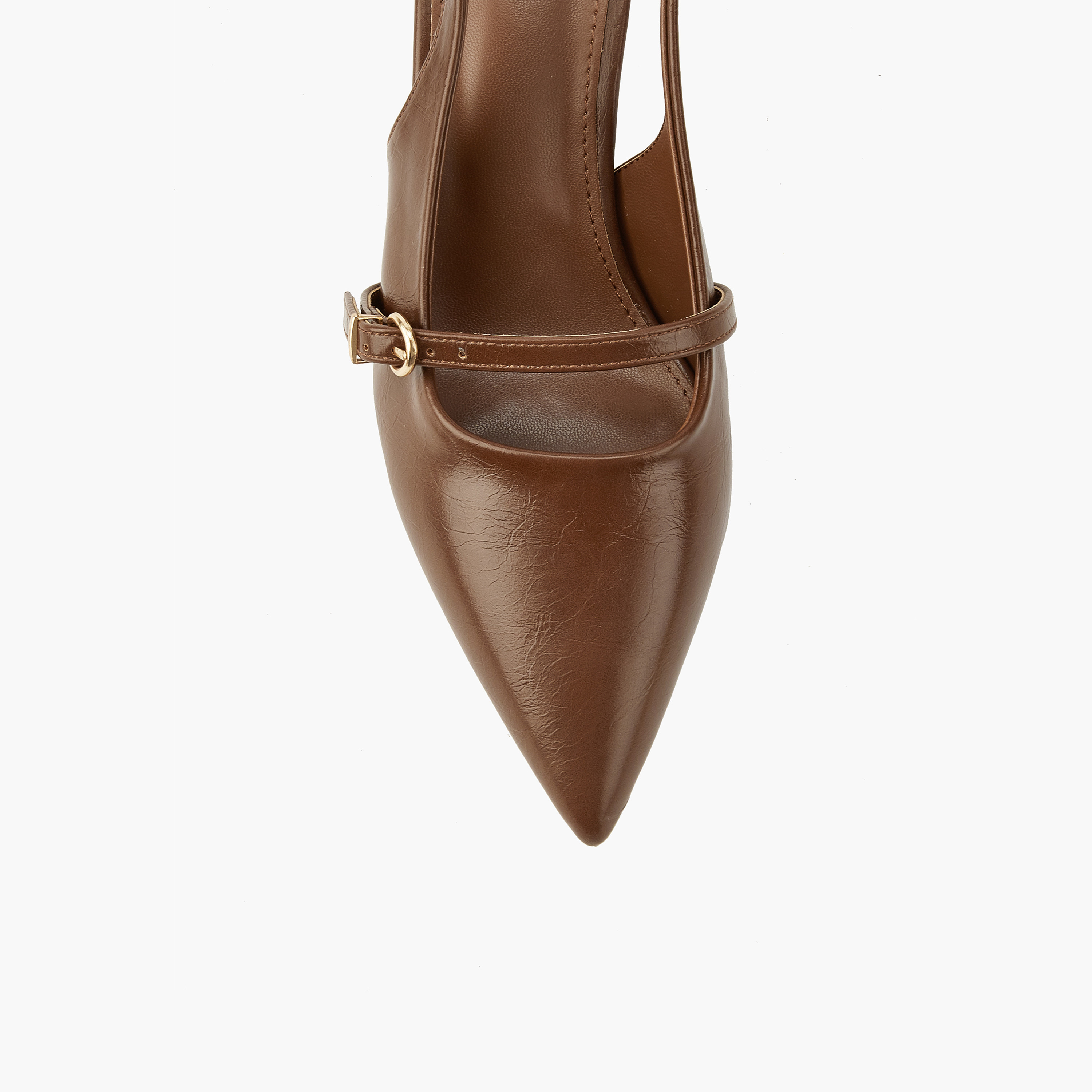 Flora Bella Solid Pointed Toe Shoes with Buckle Closure and Kitten Heels-women-shoes-heels-image-4