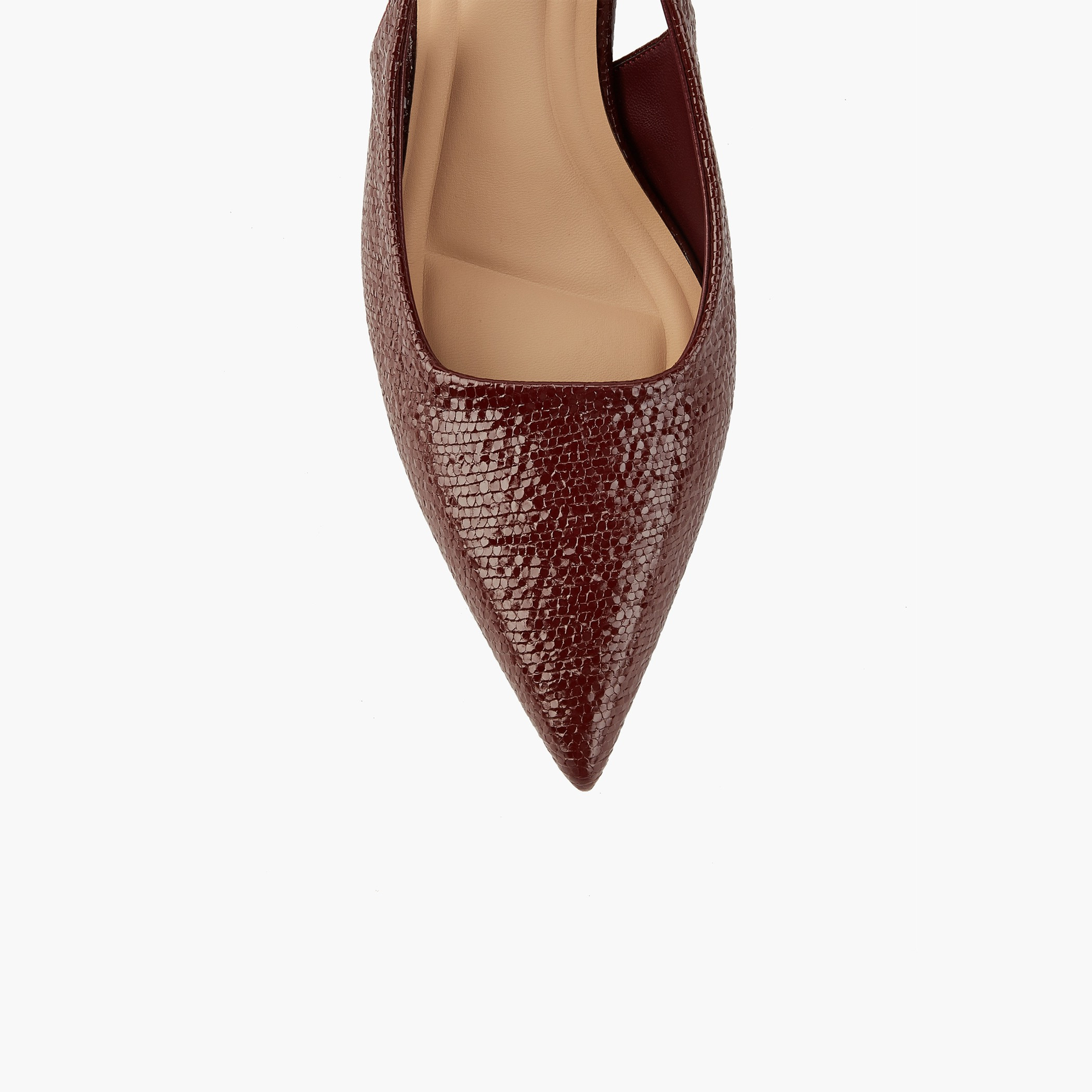 Flora Bella Textured Pointed Toe Shoes with Flared Heels-women-shoes-heels-image-4