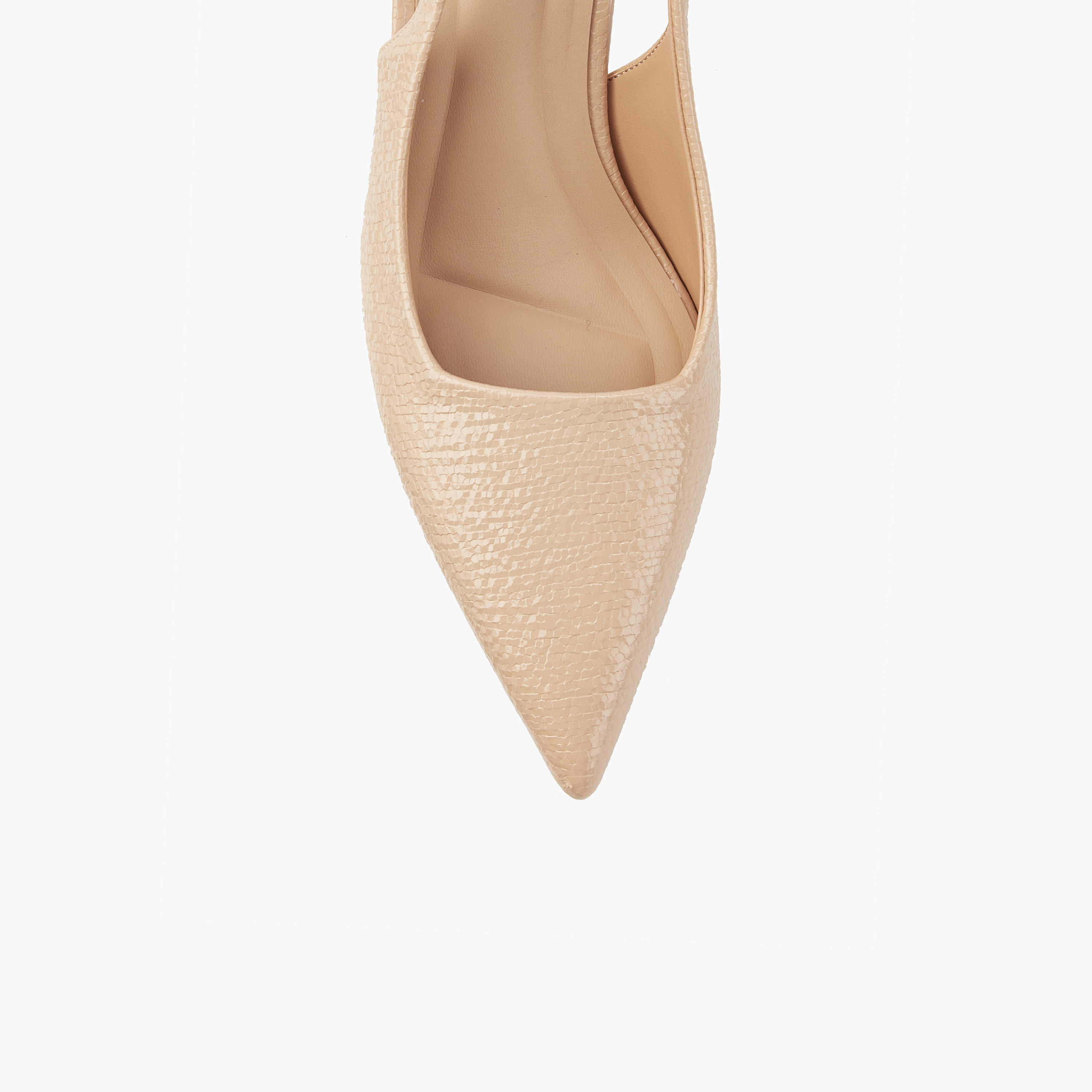 Flora Bella Textured Pointed Toe Shoes with Flared Heels-women-shoes-heels-image-4