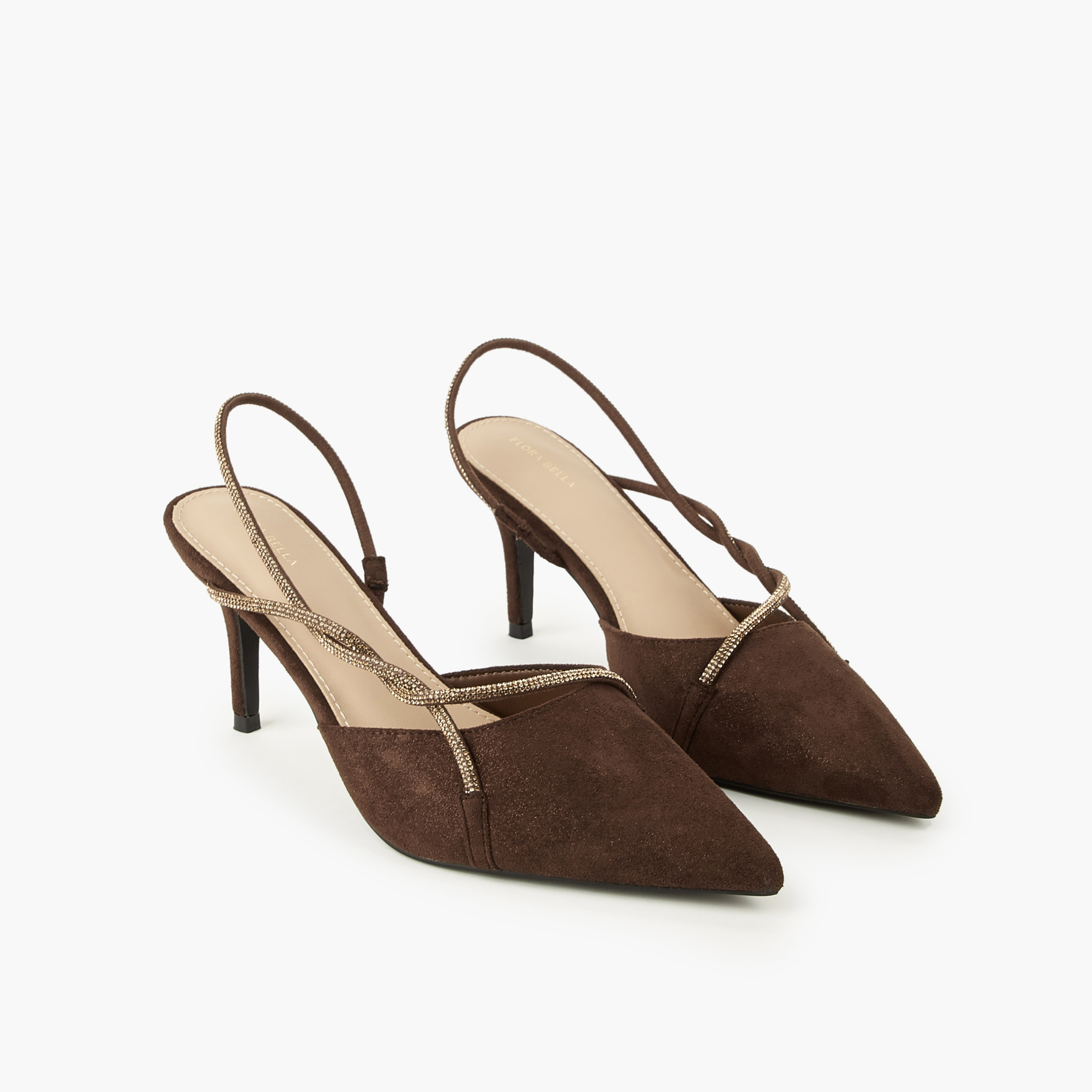 حذاء بكعب رفيع مزين للنساء من فلورا بيلا-women-shoes-heels-image-1