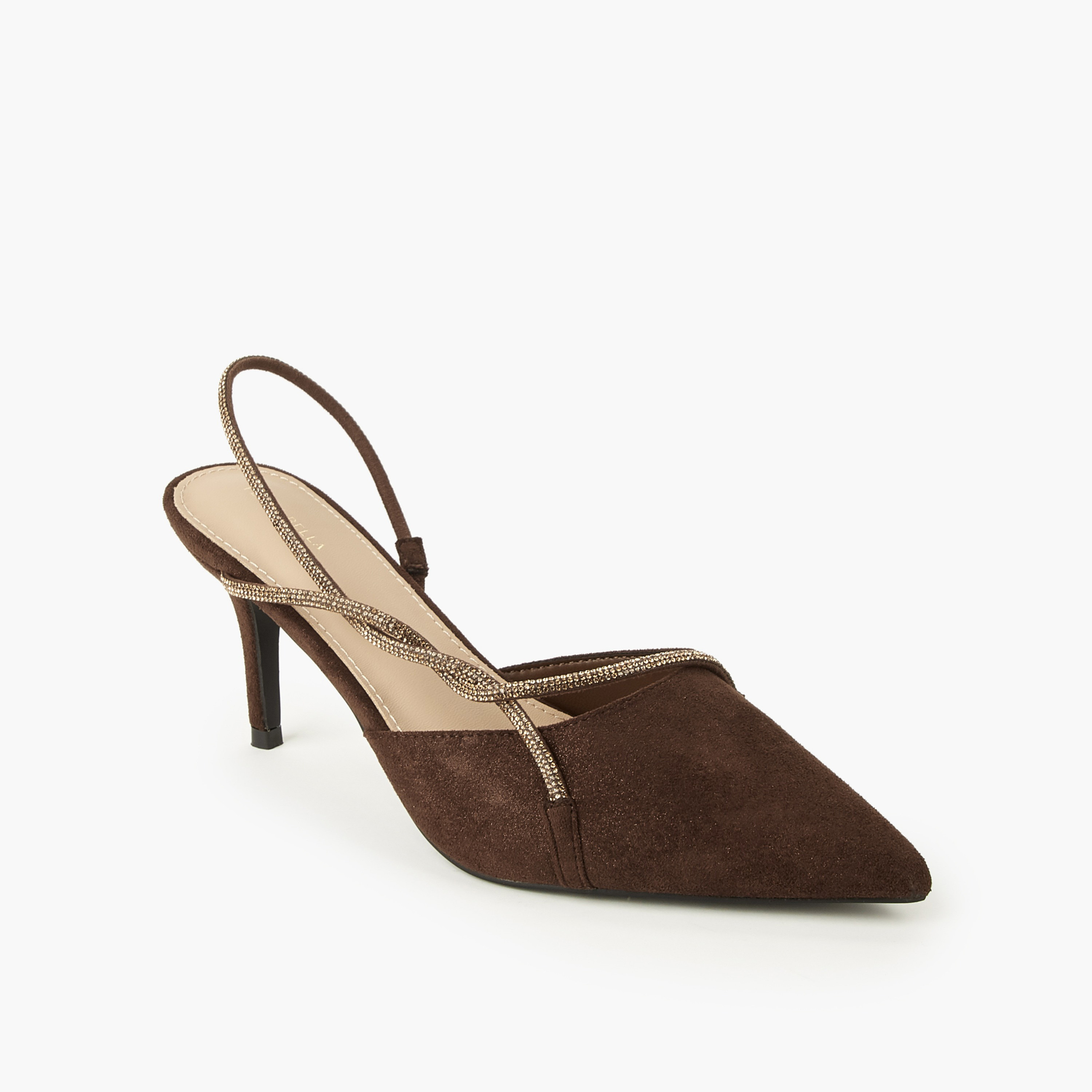 حذاء بكعب رفيع مزين للنساء من فلورا بيلا-women-shoes-heels-image-2