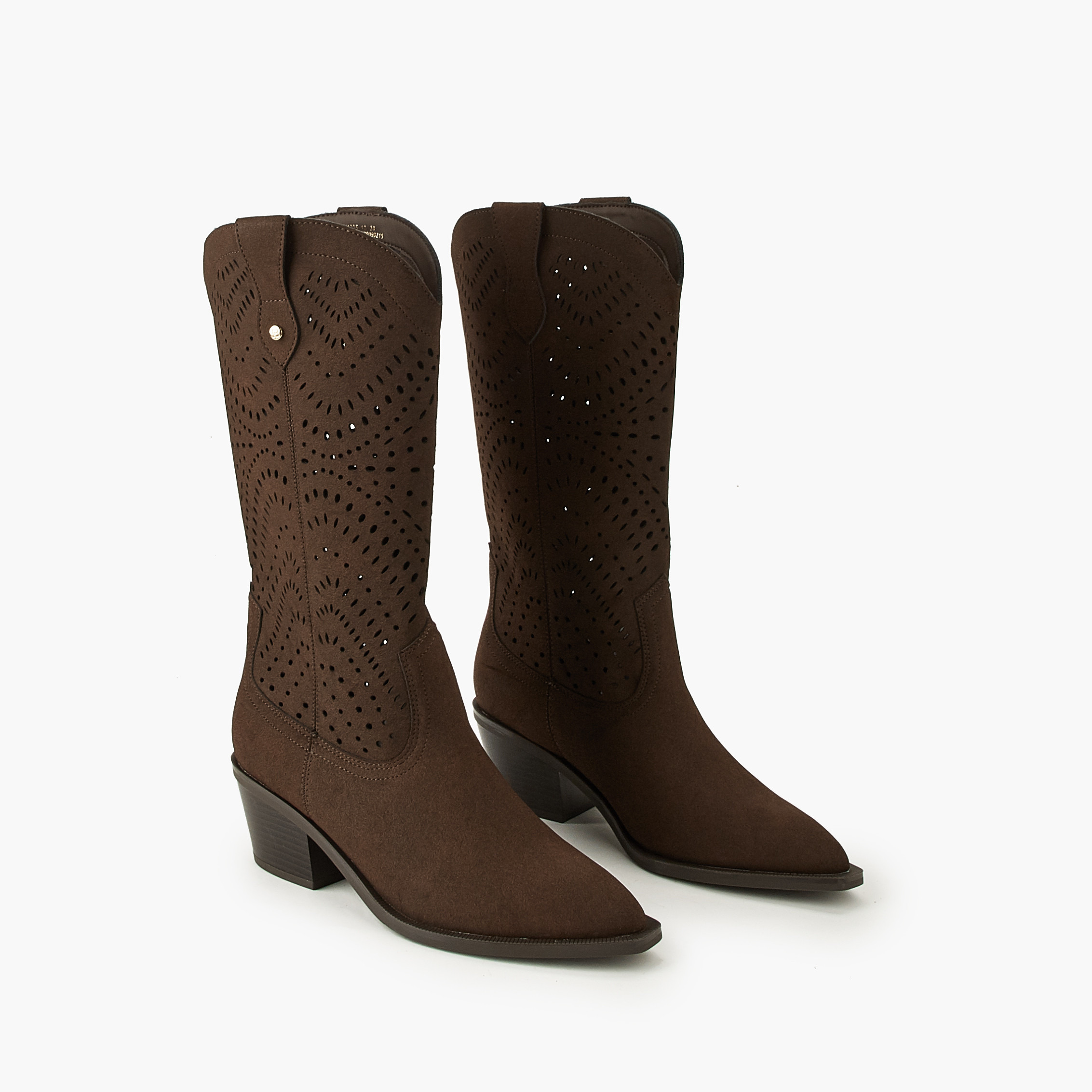 بوت شافت طويل مفرغ بالليزر للنساء من فلورا بيلا-women-winterwear-boots-image-1