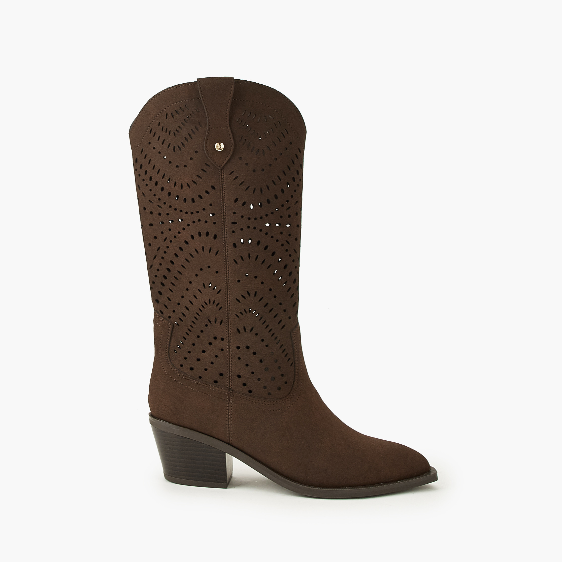 بوت شافت طويل مفرغ بالليزر للنساء من فلورا بيلا-women-winterwear-boots-image-3