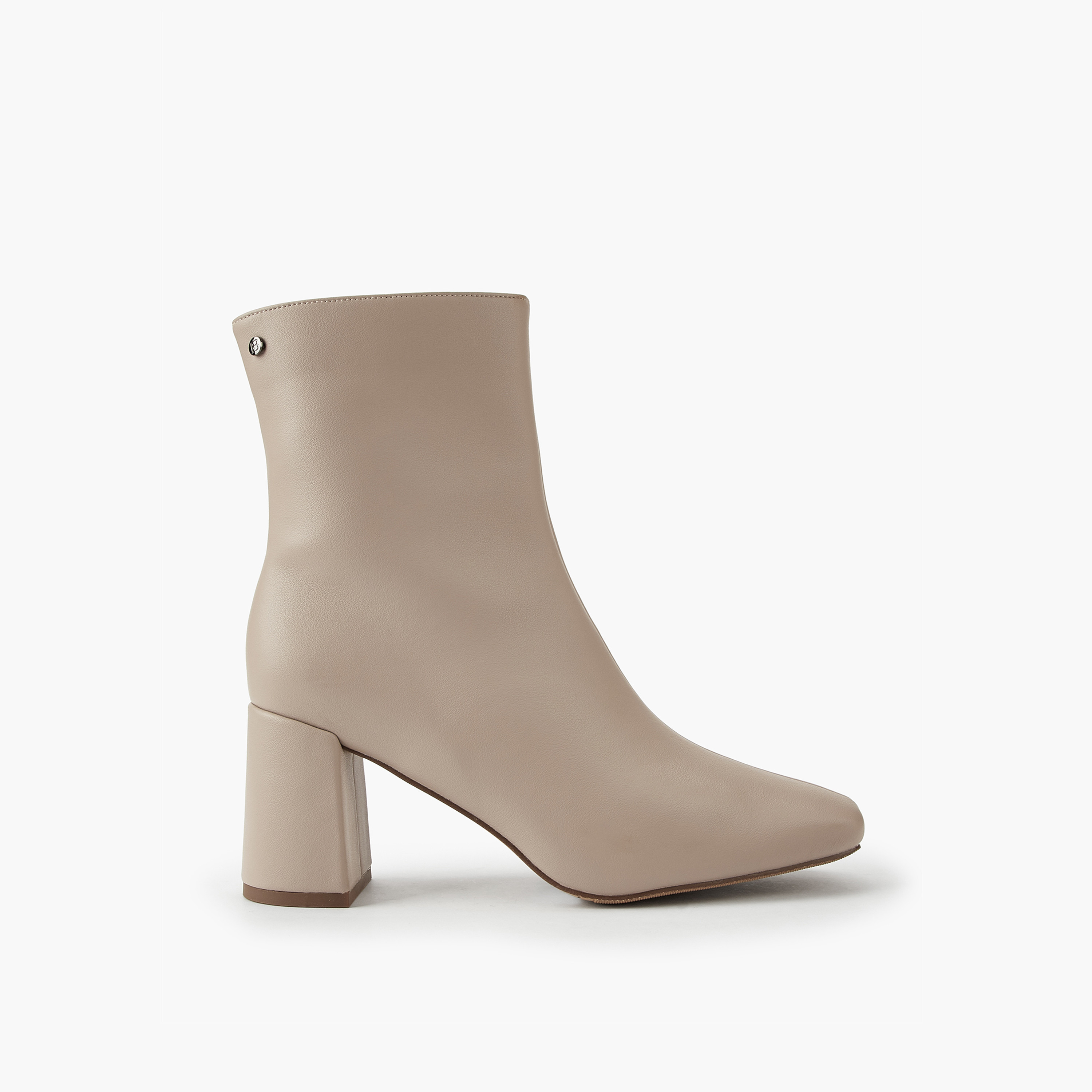 Flora Bella Solid Ankle Boots with Block Heels and Zip Closure-women-shoes-boots-image-2