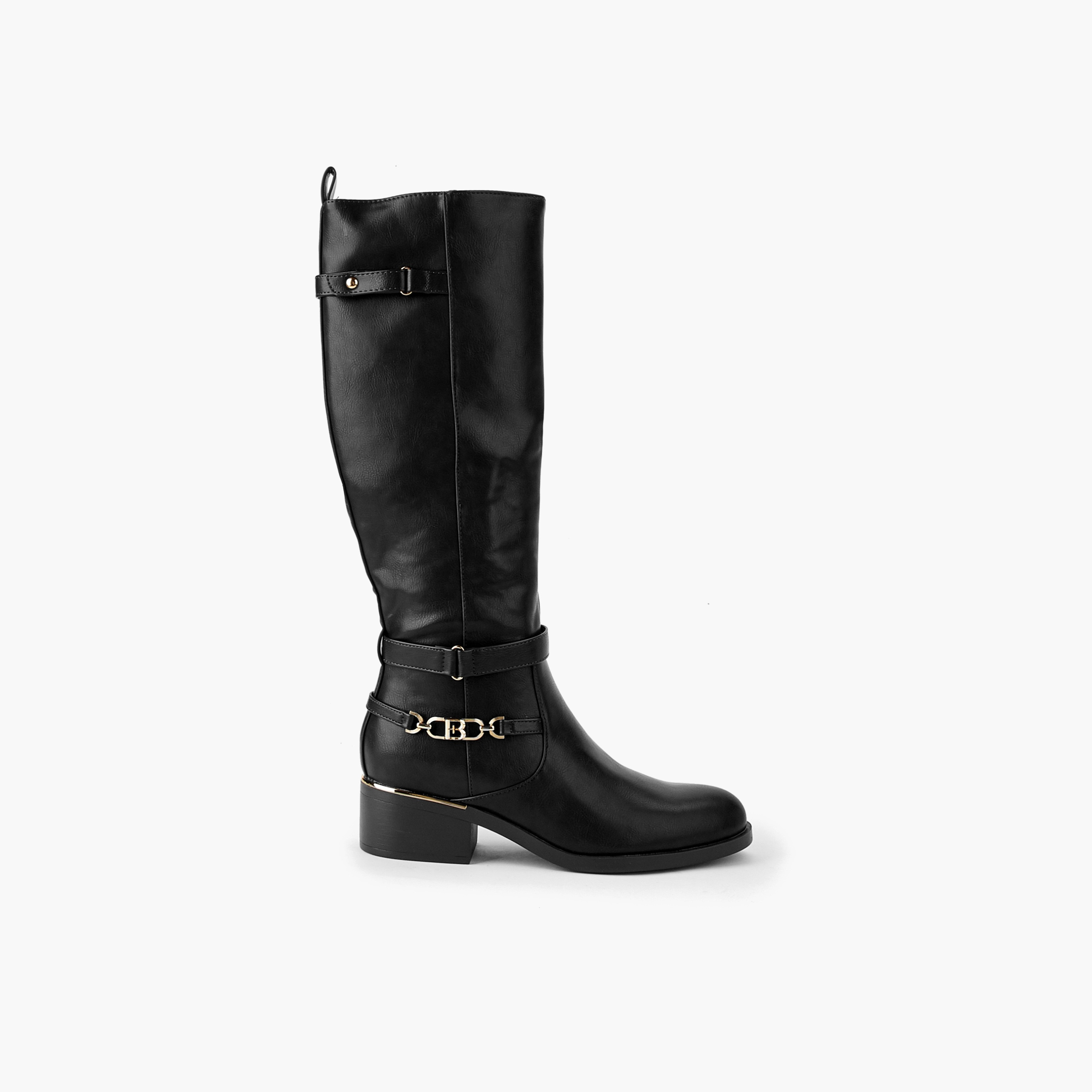 Flora Bella Women Chain Accent High Shaft Boots-women-shoes-boots-image-3