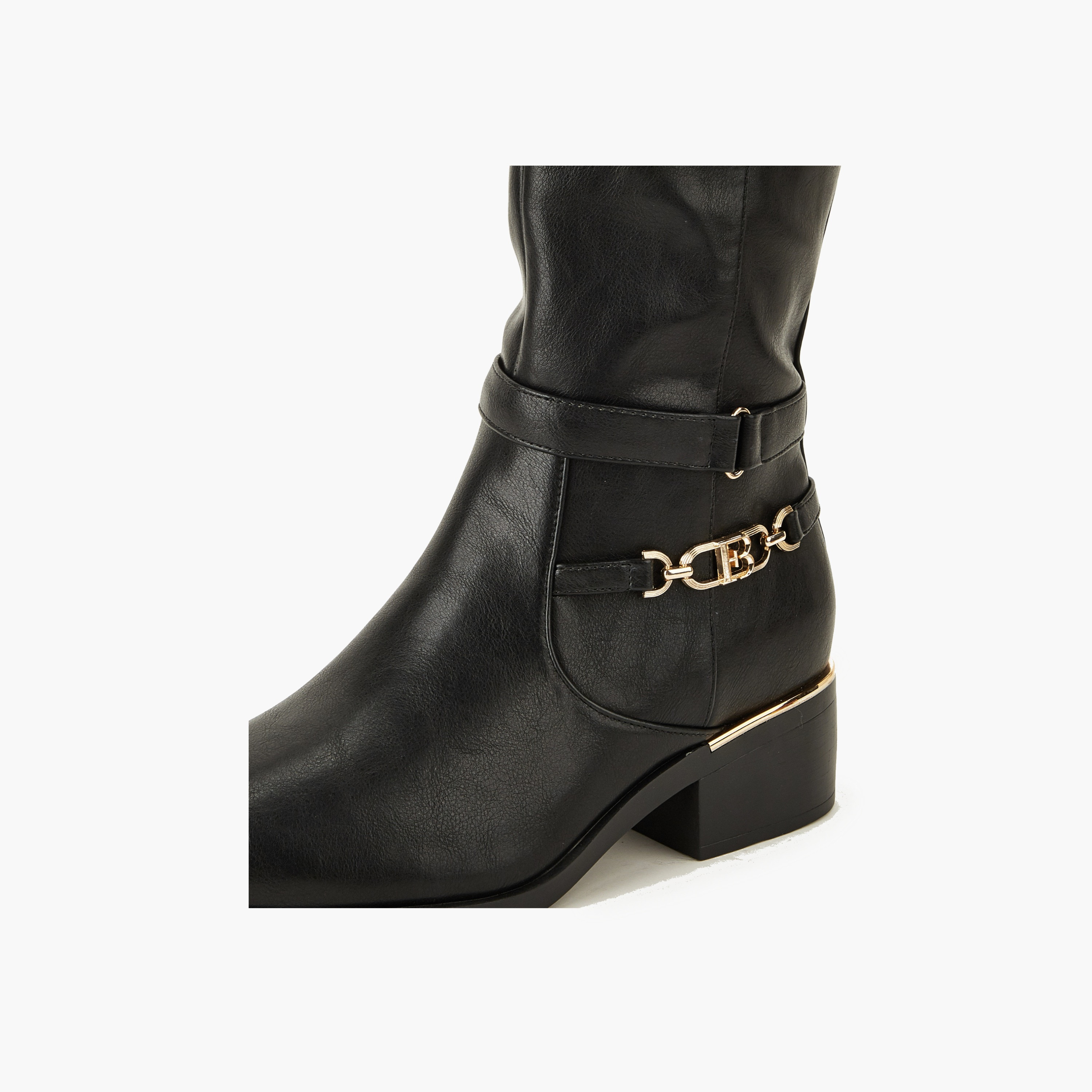 Flora Bella Women Chain Accent High Shaft Boots-women-shoes-boots-image-4