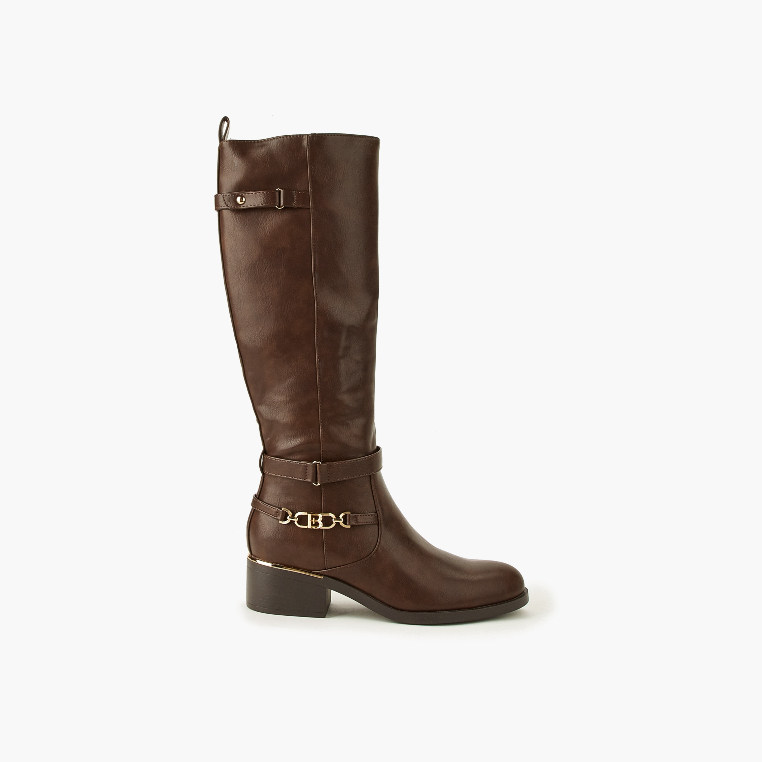 Flora Bella Women Chain Accent High Shaft Boots-women-shoes-boots-image-3