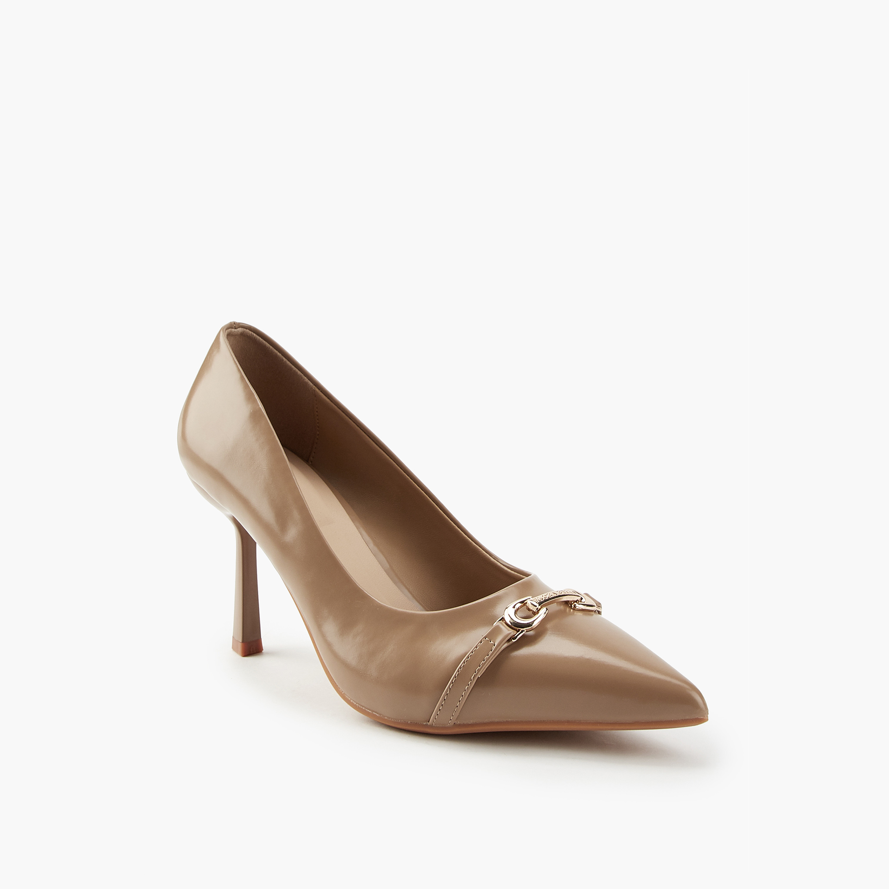 Flora Bella Metallic Accent Pointed Toe Pumps with Stiletto Heels-women-shoes-heels-image-3