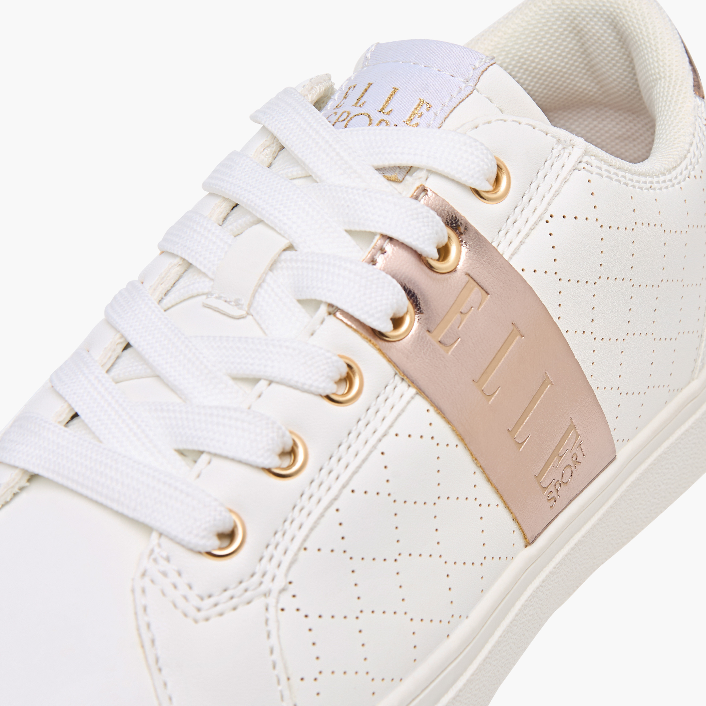 Elle Women's Logo Detail Sneakers with Lace-Up Closure-women-shoes-sneakers-image-4