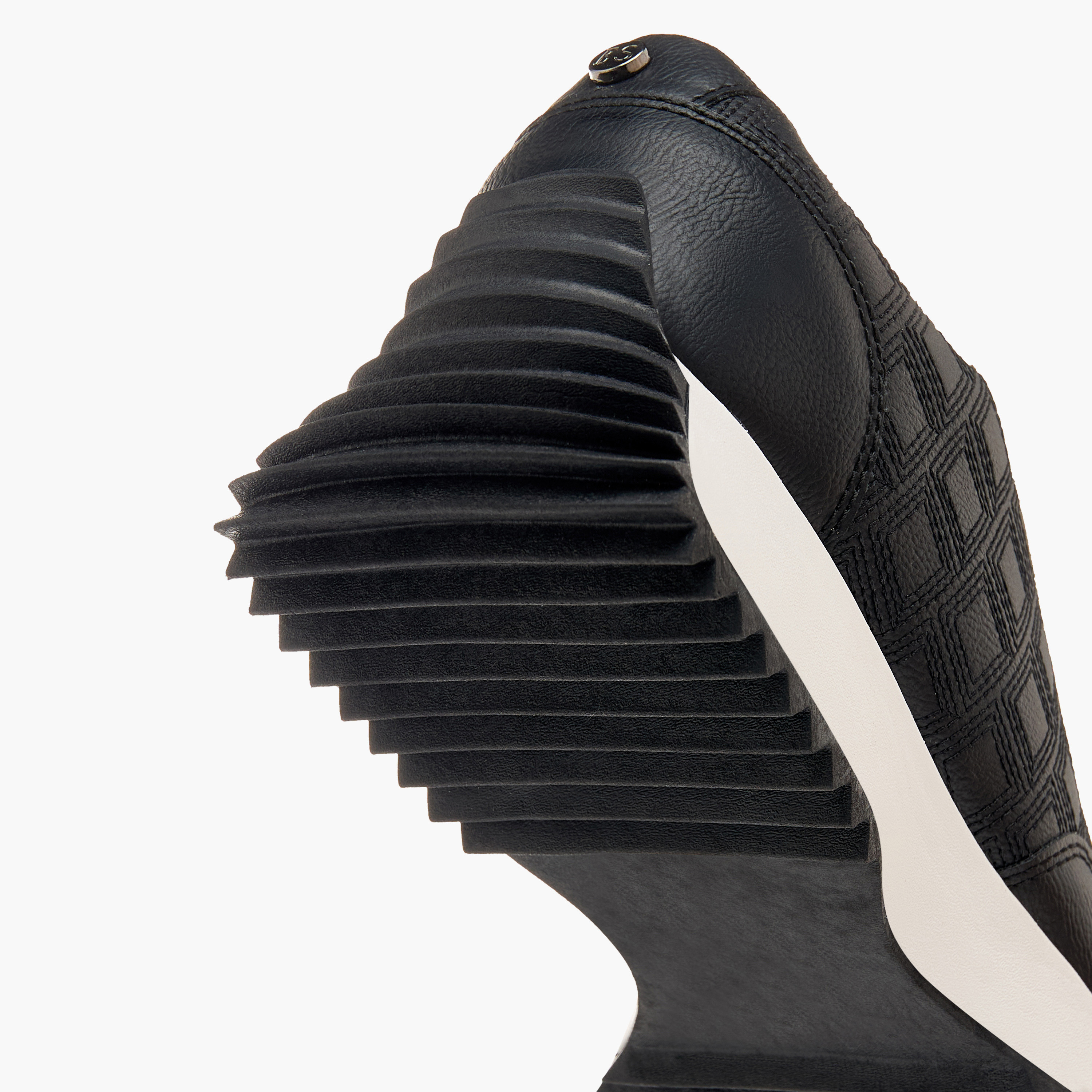 Elle Women's Textured Sneakers with Lace-Up Closure-women-shoes-sneakers-image-5