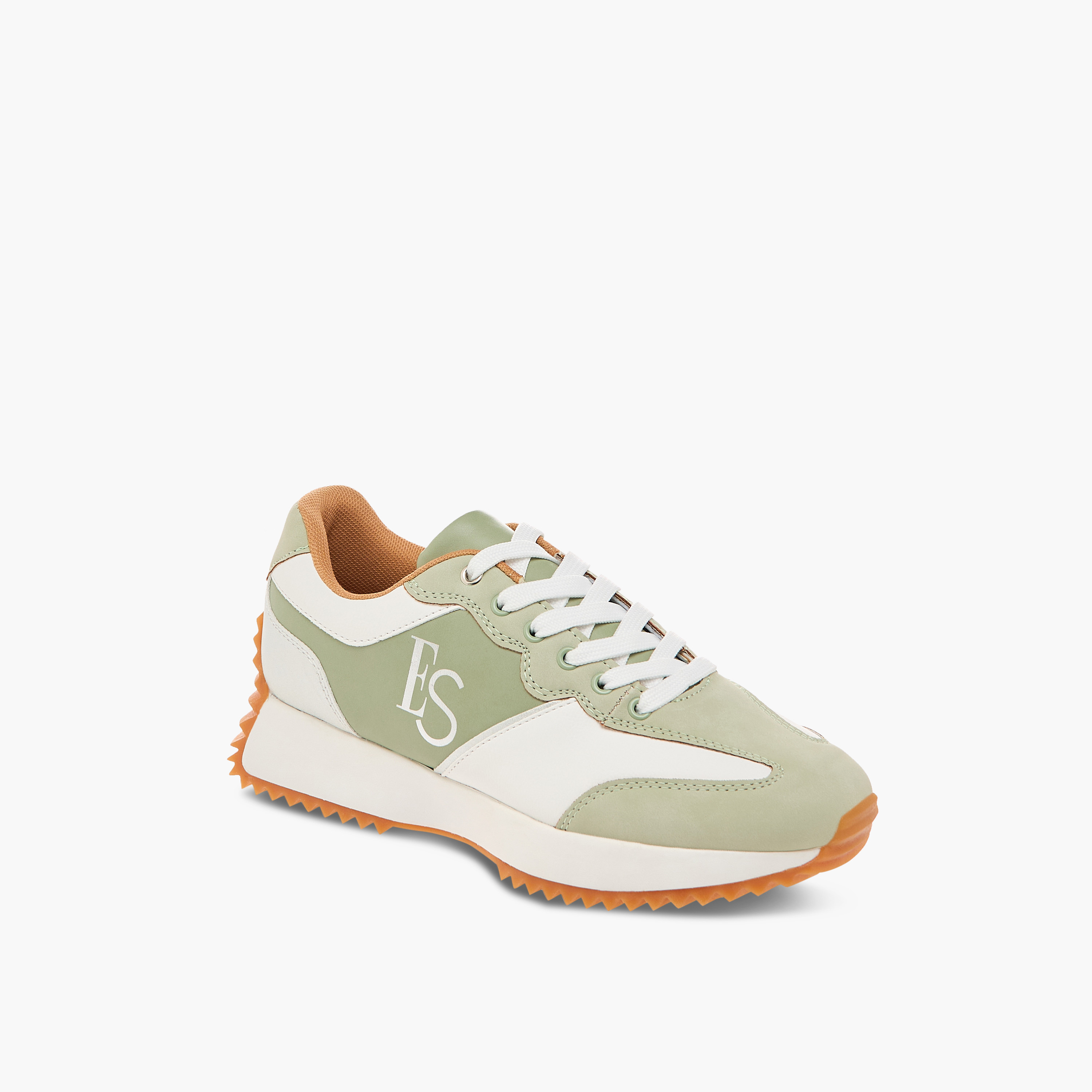 Elle Women's Panelled Sneakers with Lace-Up Closure-women-shoes-sneakers-image-2