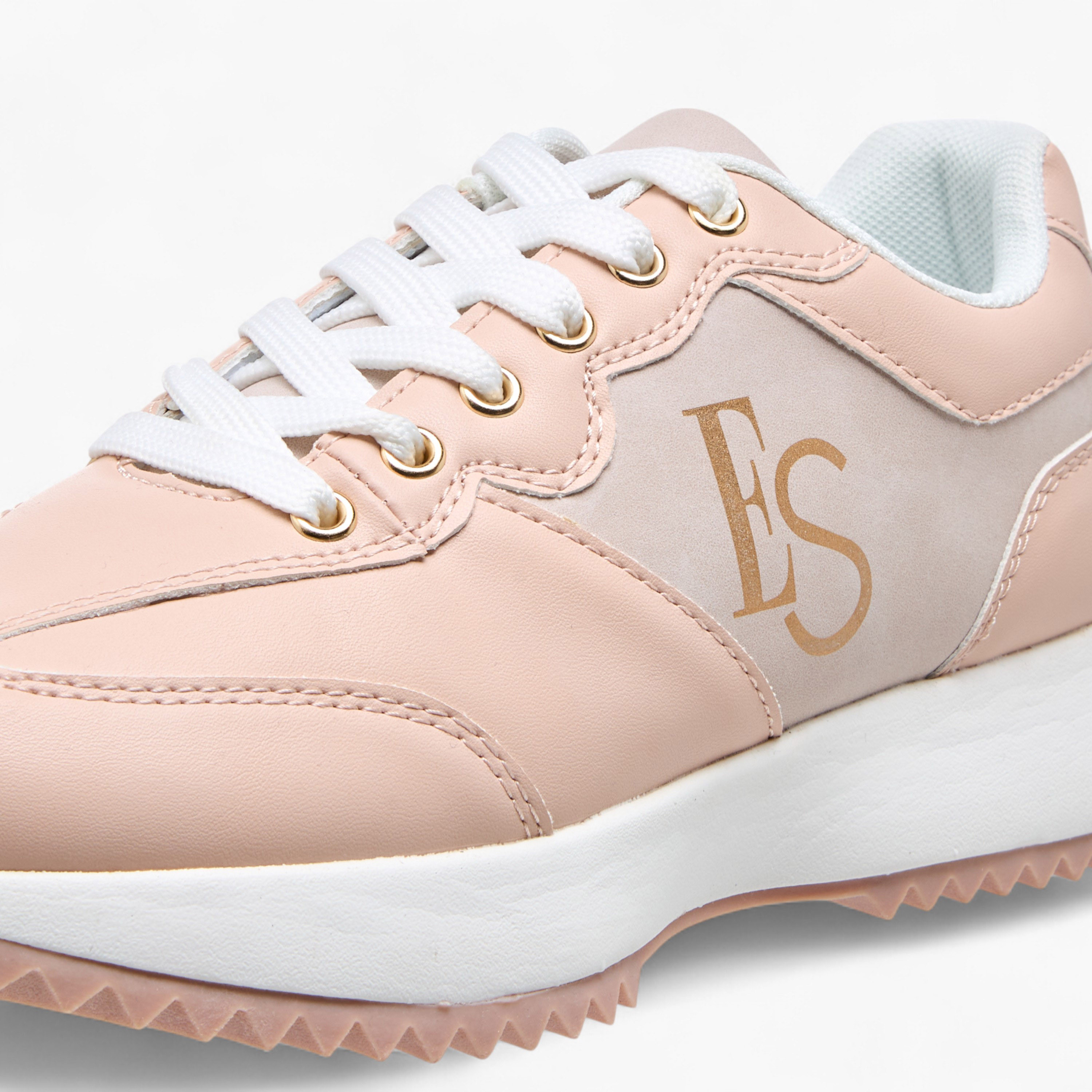 Elle Women's Panelled Sneakers with Lace-Up Closure-women-shoes-sneakers-image-4