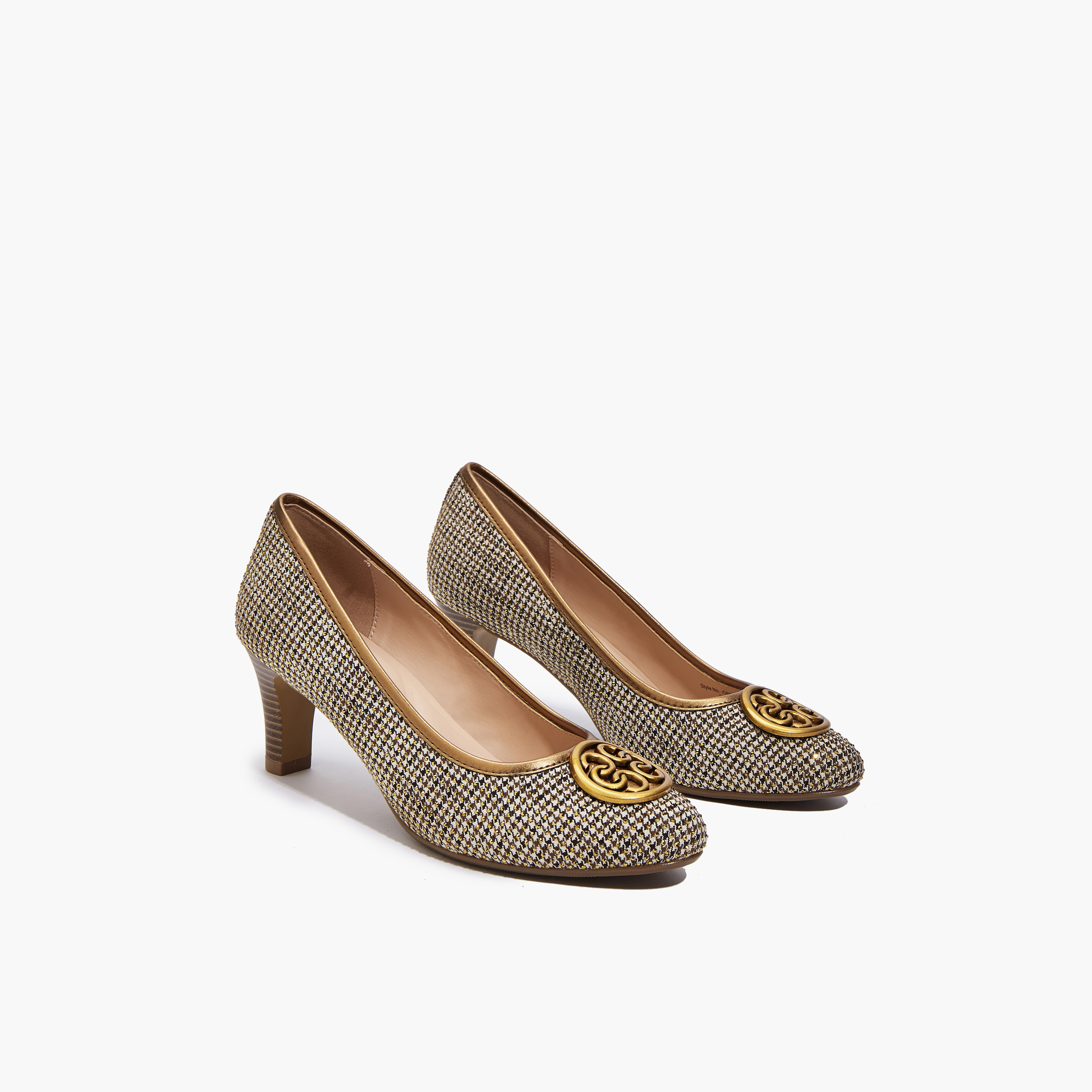 Celeste Women Logo Accent Block Heel Pumps-women-shoes-heels-image-1