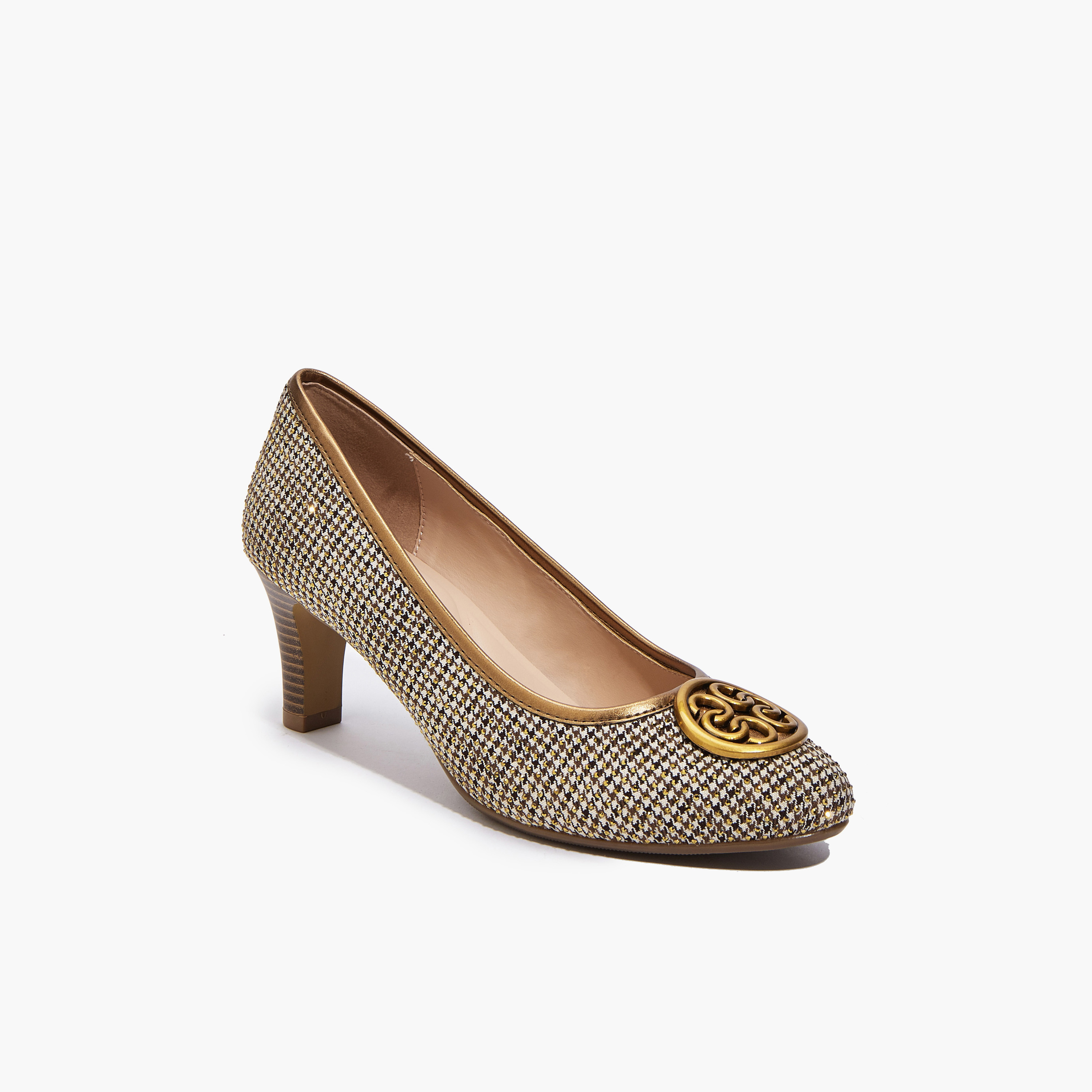 Celeste Women Logo Accent Block Heel Pumps-women-shoes-heels-image-3