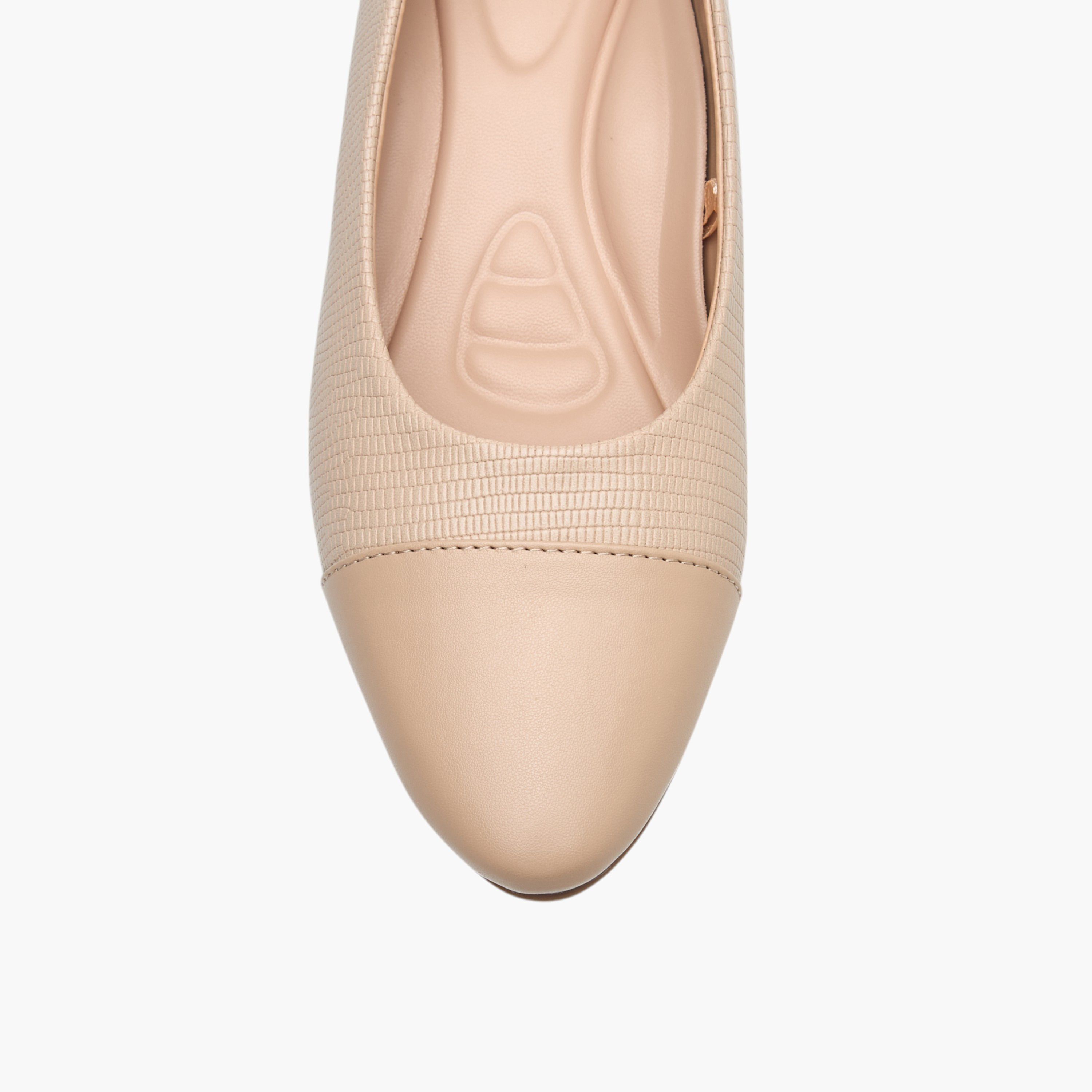 حذاء باليرينا سهل الارتداء بارز الملمس بكعب سميك للنساء من سيليست-women-shoes-heels-image-4