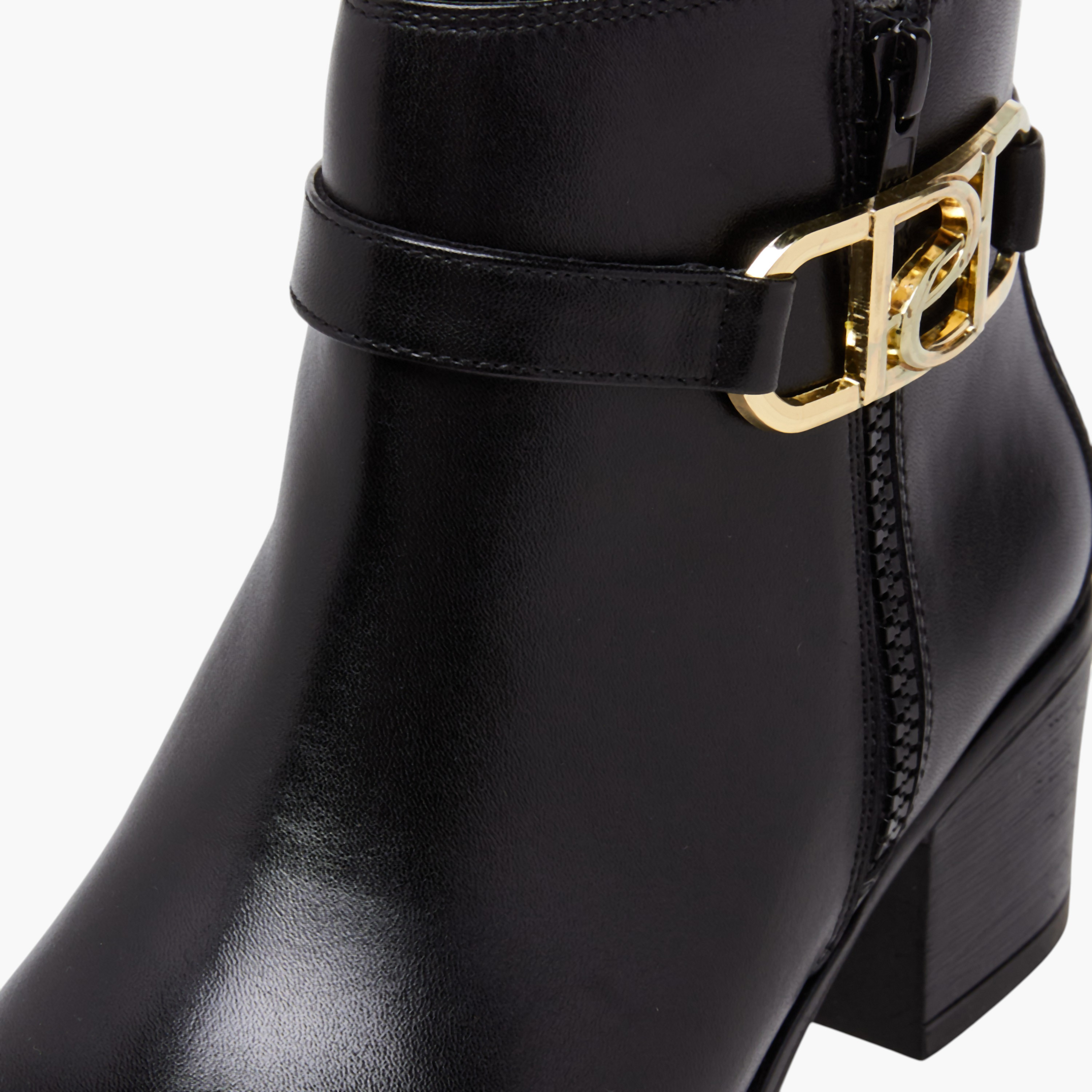 Paprika Women's Buckle Accent Ankle Boots-women-shoes-boots-image-4