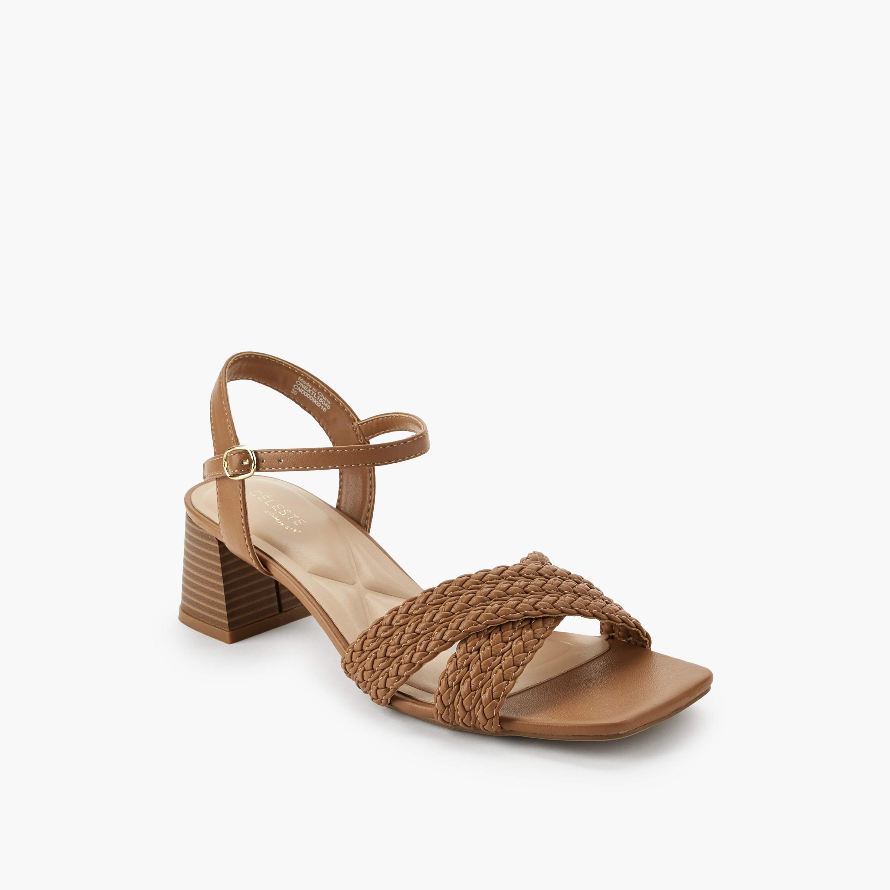 Celeste Women Braided Cross Strap Block Heel Sandals-women-shoes-sandals-heeled-image-2