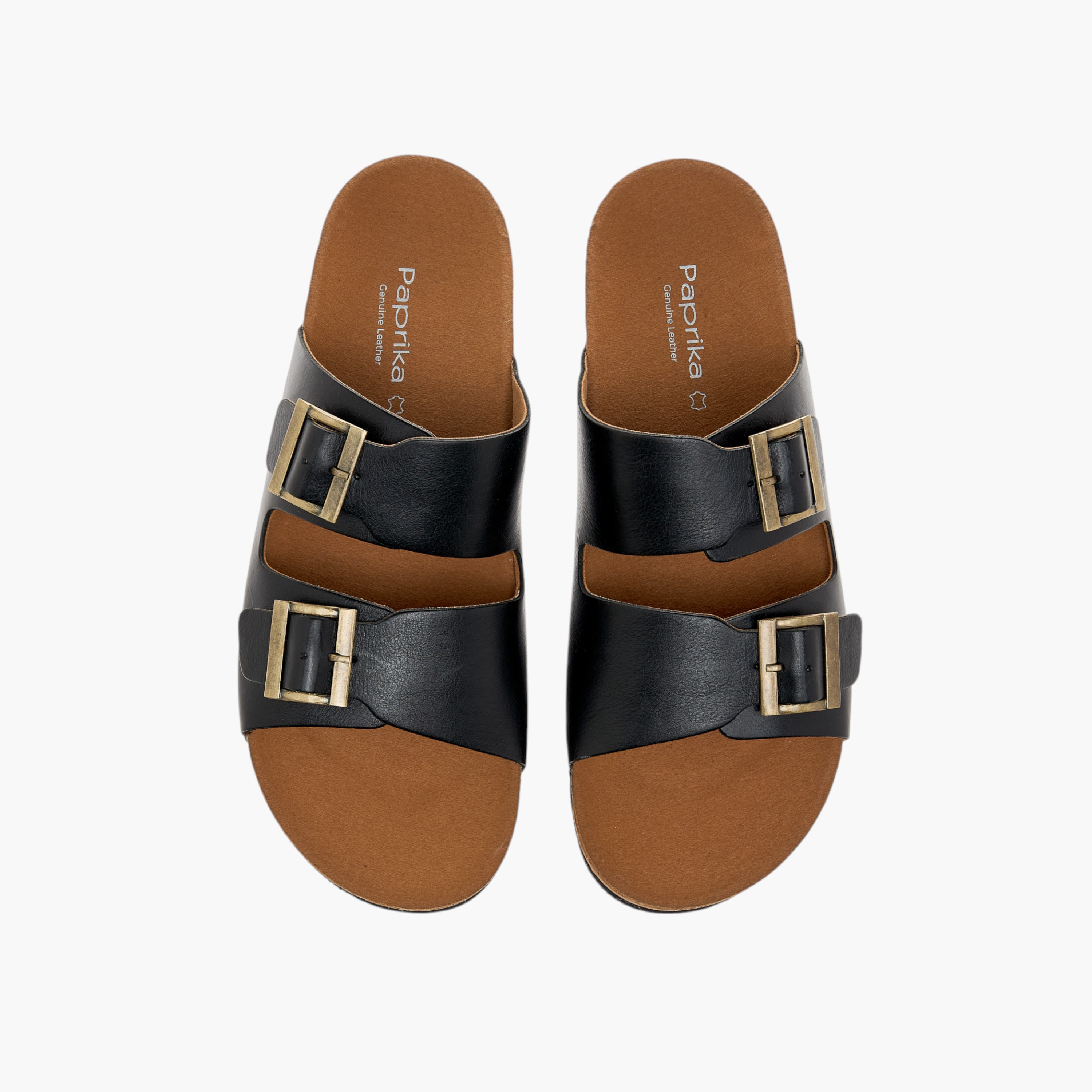 Paprika Buckle Accent Slip-On Comfort Sandals-women-shoes-flats-sandals-image-1