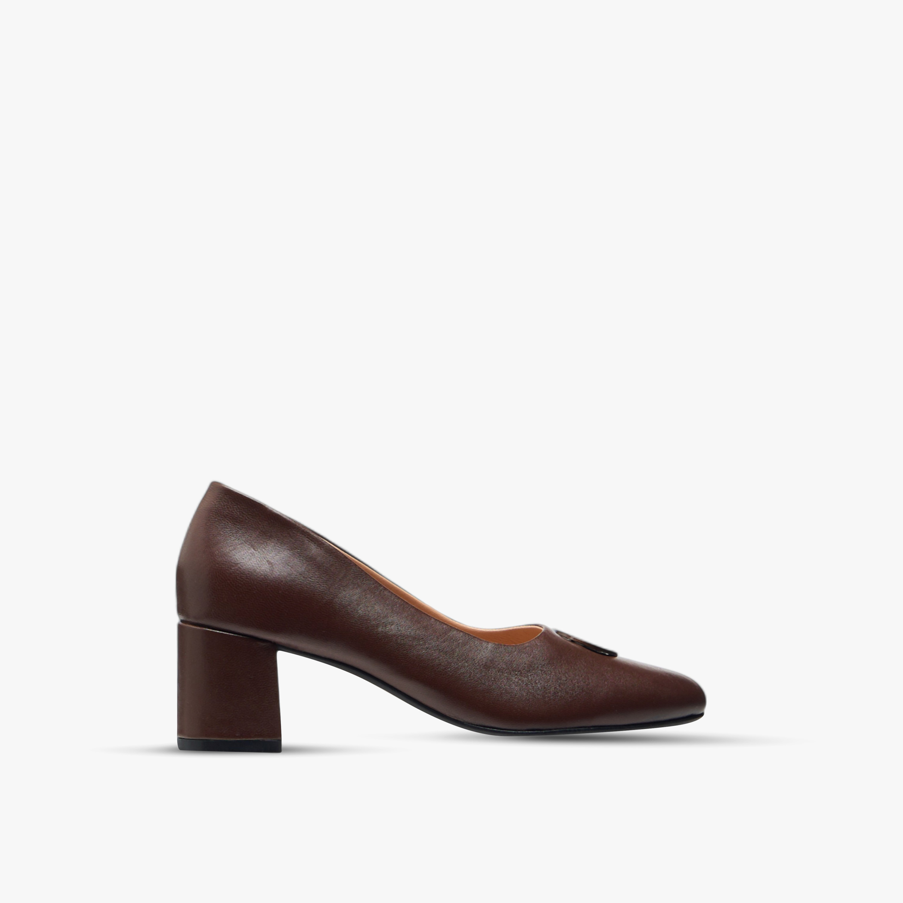 Paprika Solid Slip-On Leather Pumps with Block Heels-women-shoes-sandals-heeled-image-3