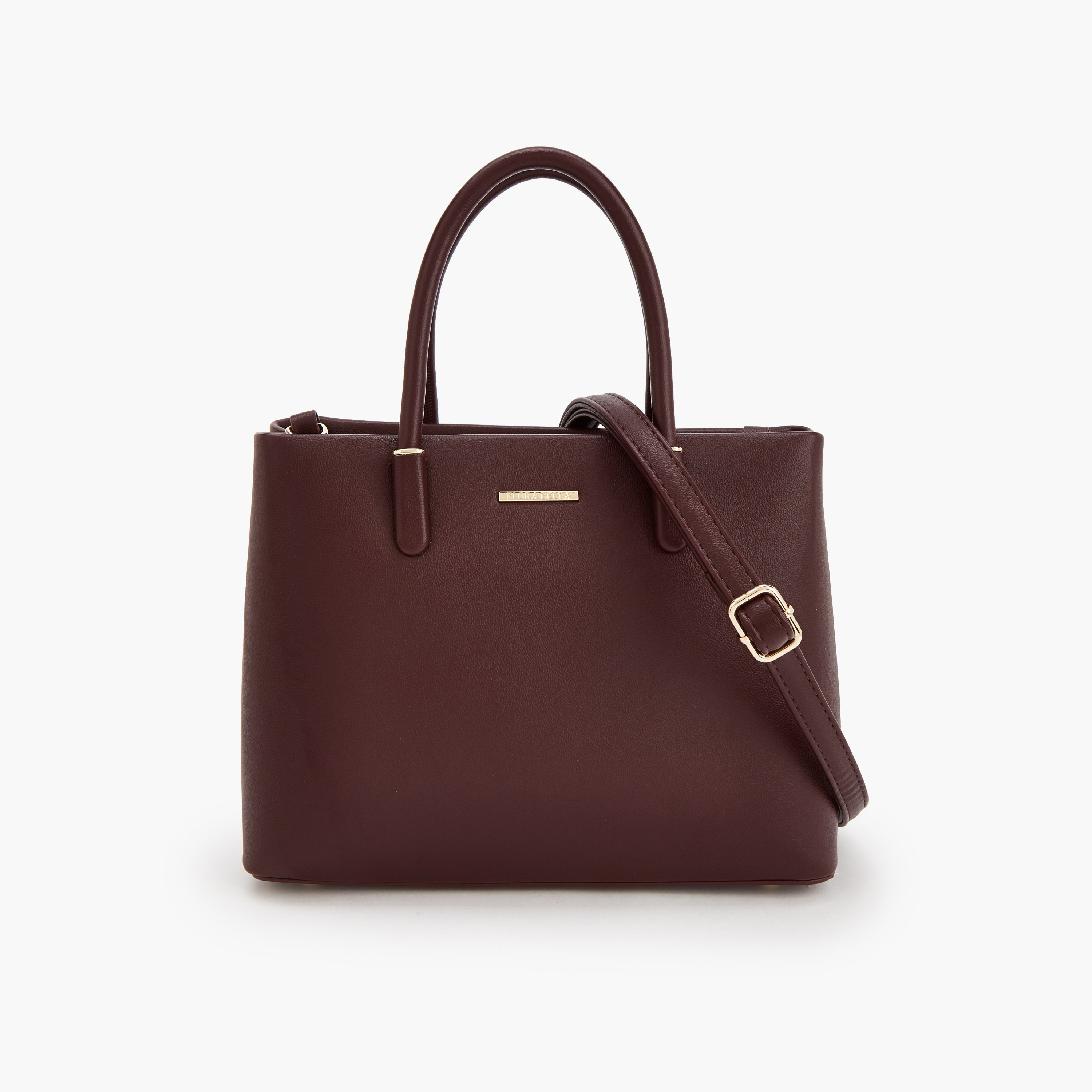 Flora Bella Solid Tote Bag with Detachable Strap-women-bagsandwallets-handbags-image-1