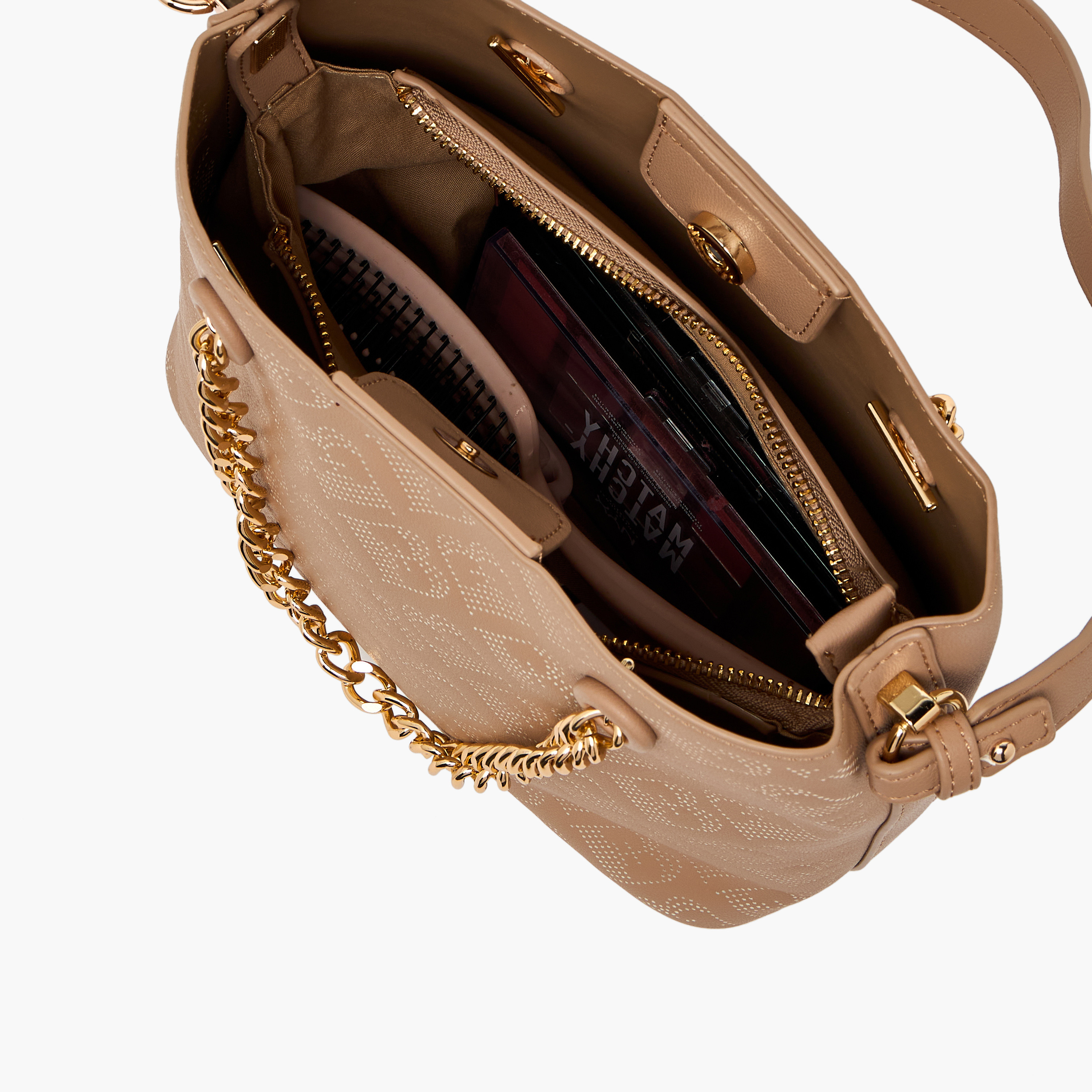 شنطة كتف بارزة الملمس بحزام سلسلة من فلورا بيلا-women-bagsandwallets-handbags-image-7