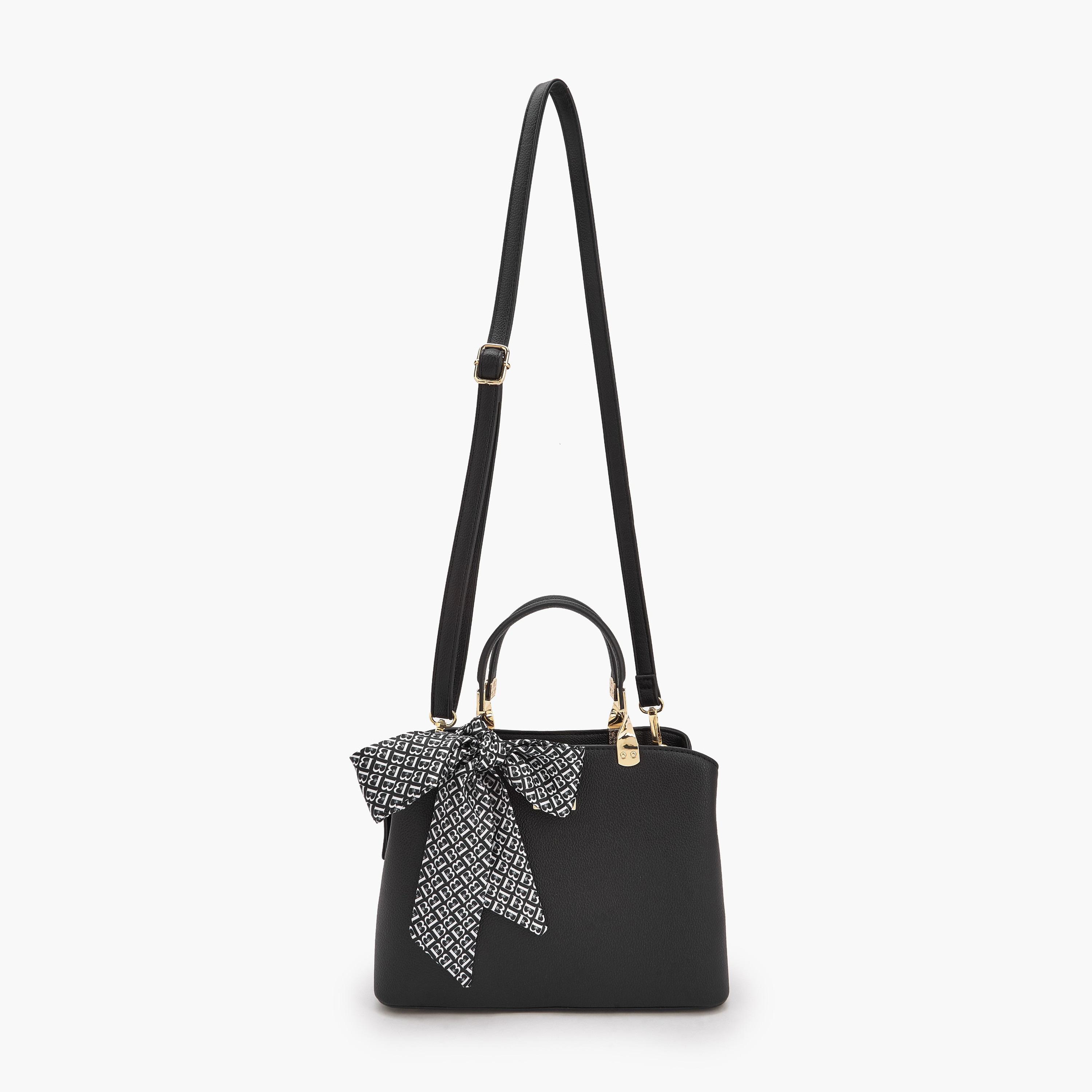 شنطة ساتشل بارزة الملمس بتفاصيل وشاح من فلورا بيلا-women-bagsandwallets-handbags-image-2