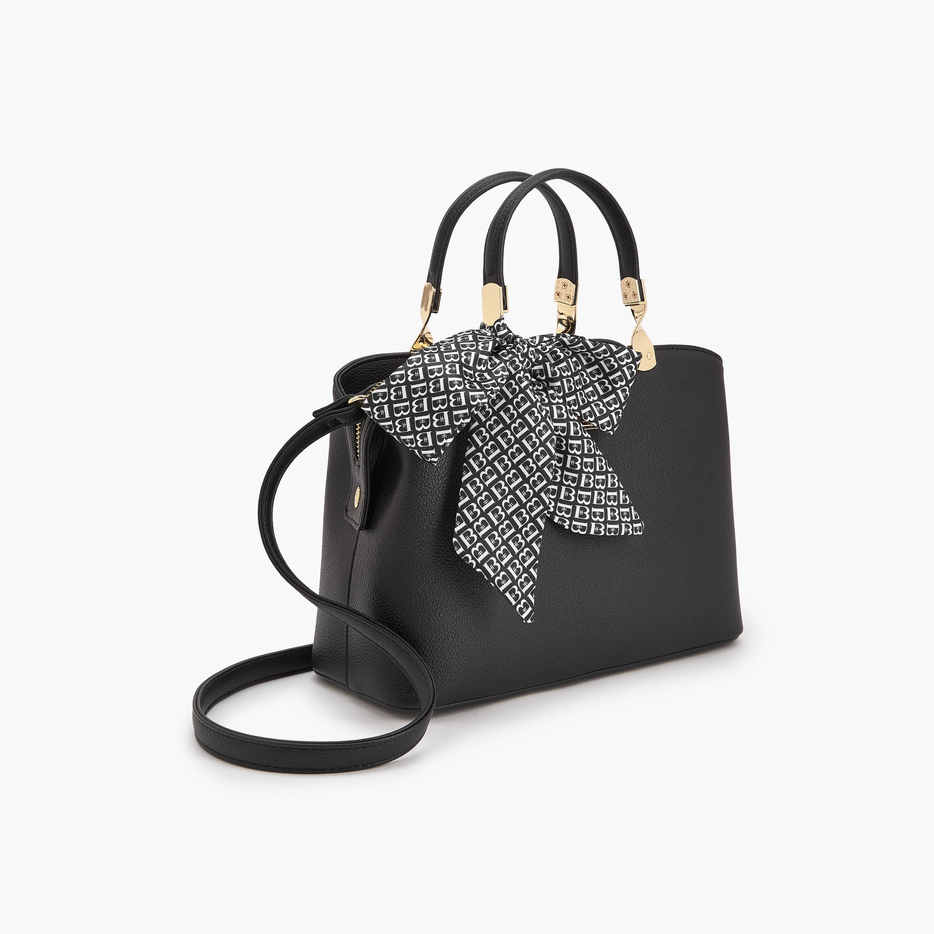 شنطة ساتشل بارزة الملمس بتفاصيل وشاح من فلورا بيلا-women-bagsandwallets-handbags-image-3