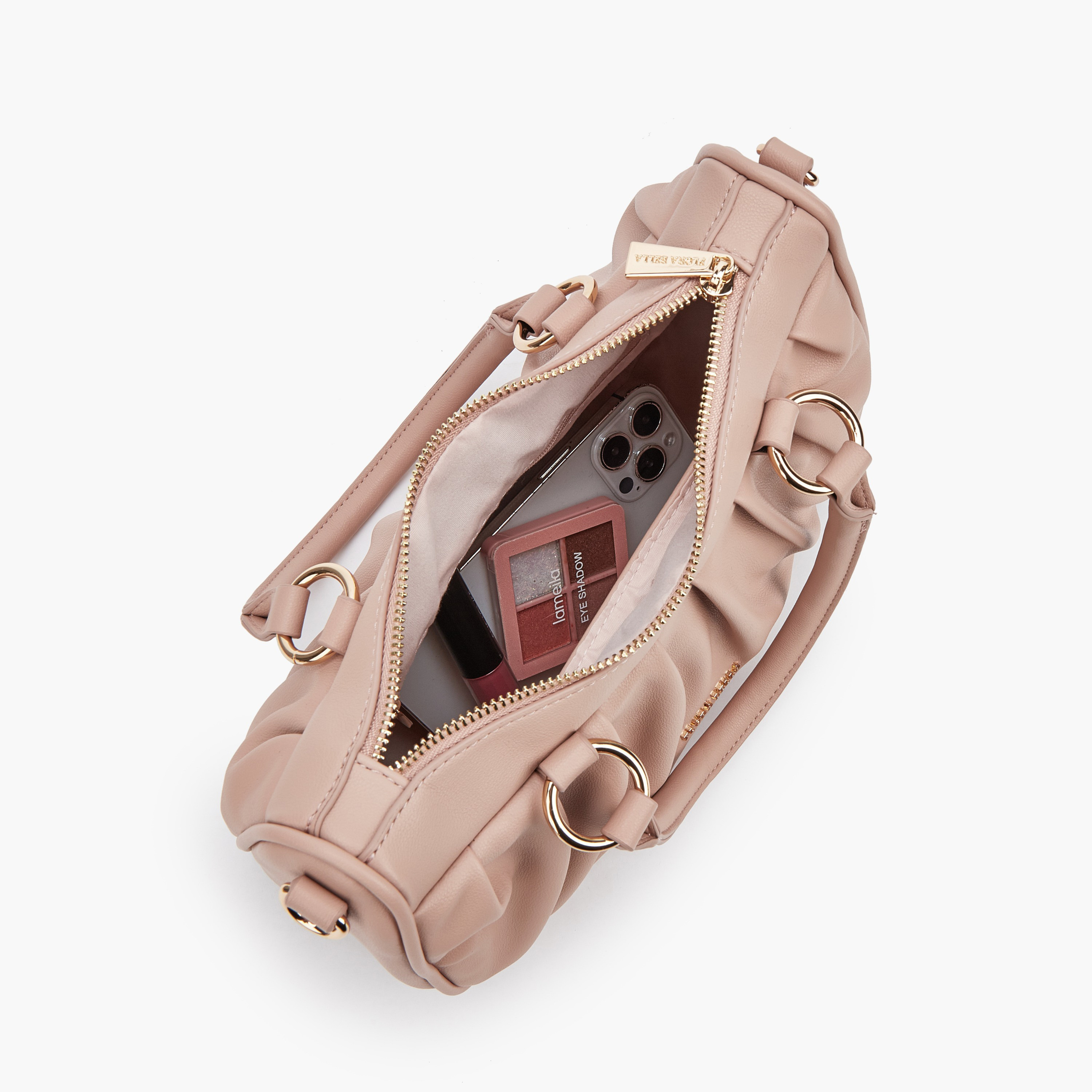 شنطة يد بكسرات مع حزام قابل للفصل من فلورا بيلا-women-bagsandwallets-handbags-image-7