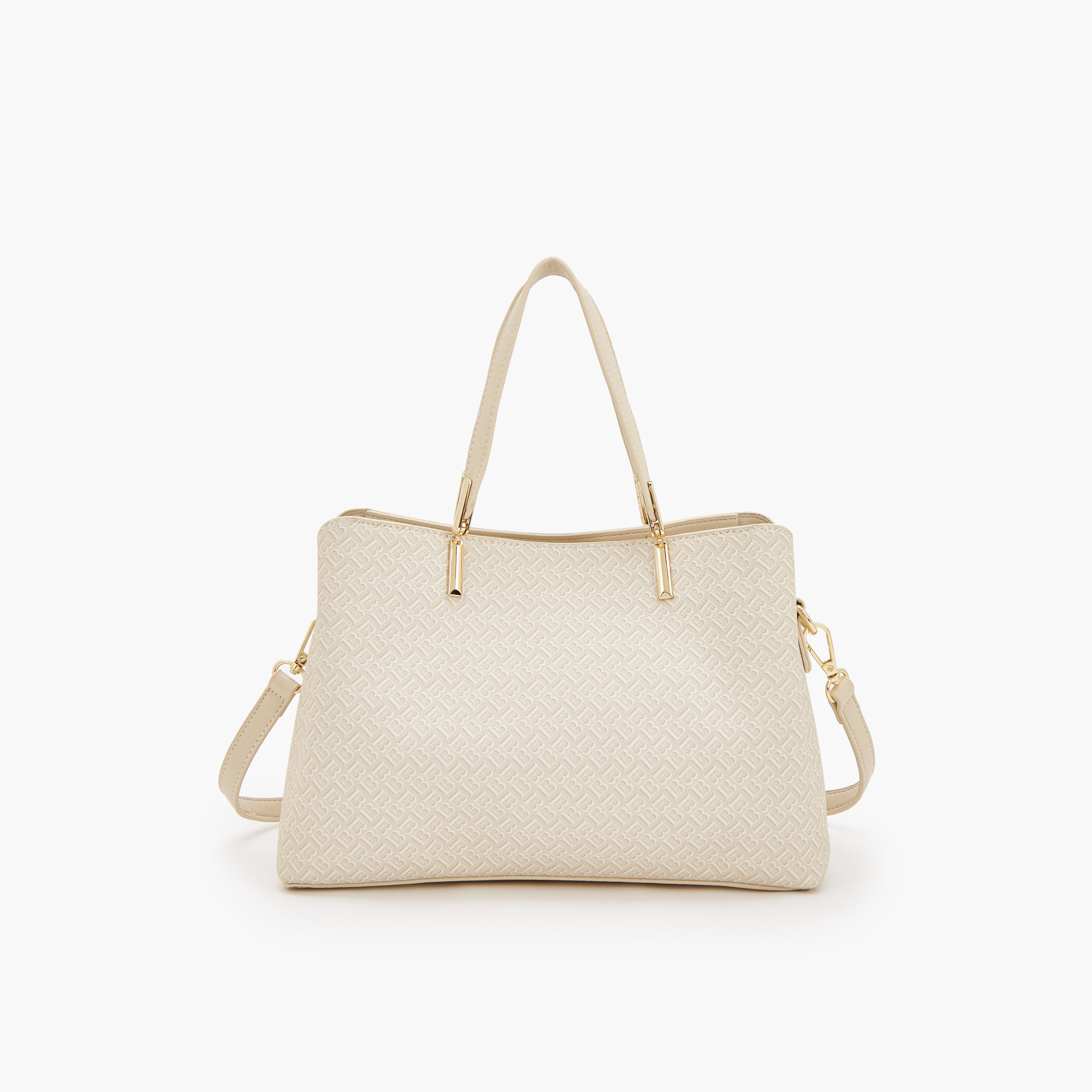 شنطة يد بطبعات مونوجرام مع حزام قابل للفصل من فلورا بيلا-women-bagsandwallets-handbags-image-1