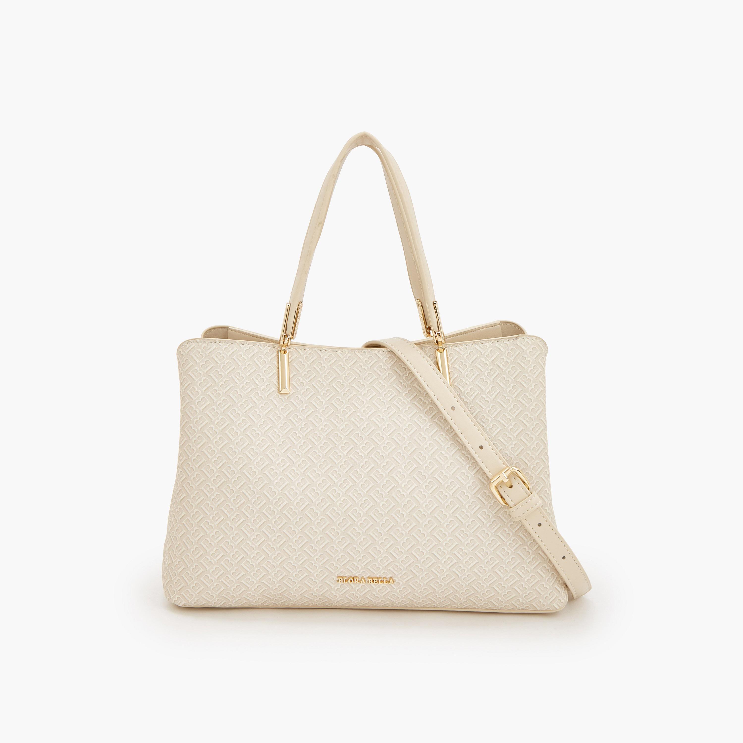 شنطة يد بطبعات مونوجرام مع حزام قابل للفصل من فلورا بيلا-women-bagsandwallets-handbags-image-6