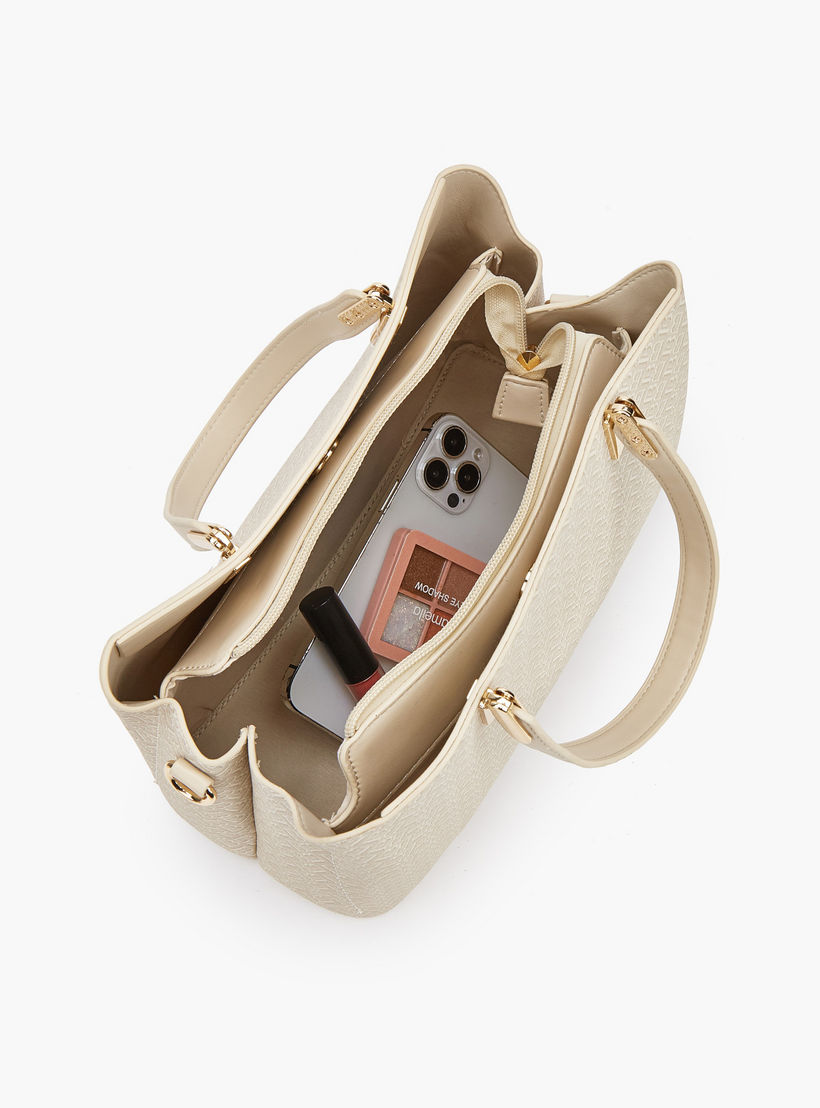 شنطة يد بطبعات مونوجرام مع حزام قابل للفصل من فلورا بيلا-women-bagsandwallets-handbags-image-7